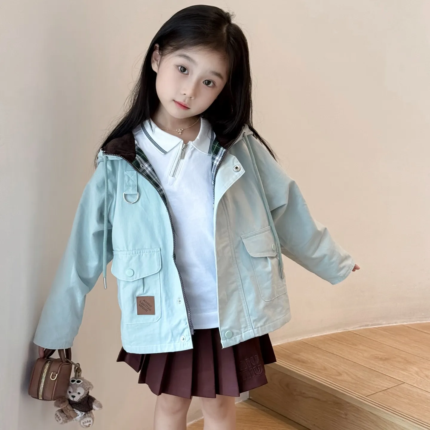 【100-160cm】おしゃれキッズに 今季大注目 韓国風スタイル カジュアル 合わせやすい 女の子 アウター トップス