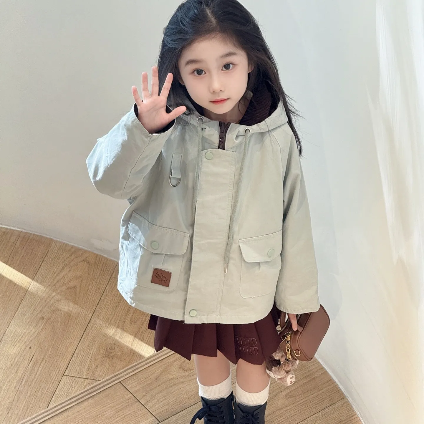 【100-160cm】おしゃれキッズに 今季大注目 韓国風スタイル カジュアル 合わせやすい 女の子 アウター トップス