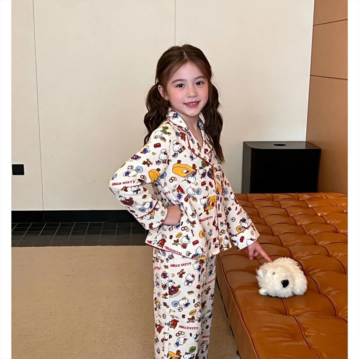 【100-160cm】子どもらしさ満載 今季大注目 肌触りいい カジュアル 柔らかい素材 女の子 セットアップ パジャマ　