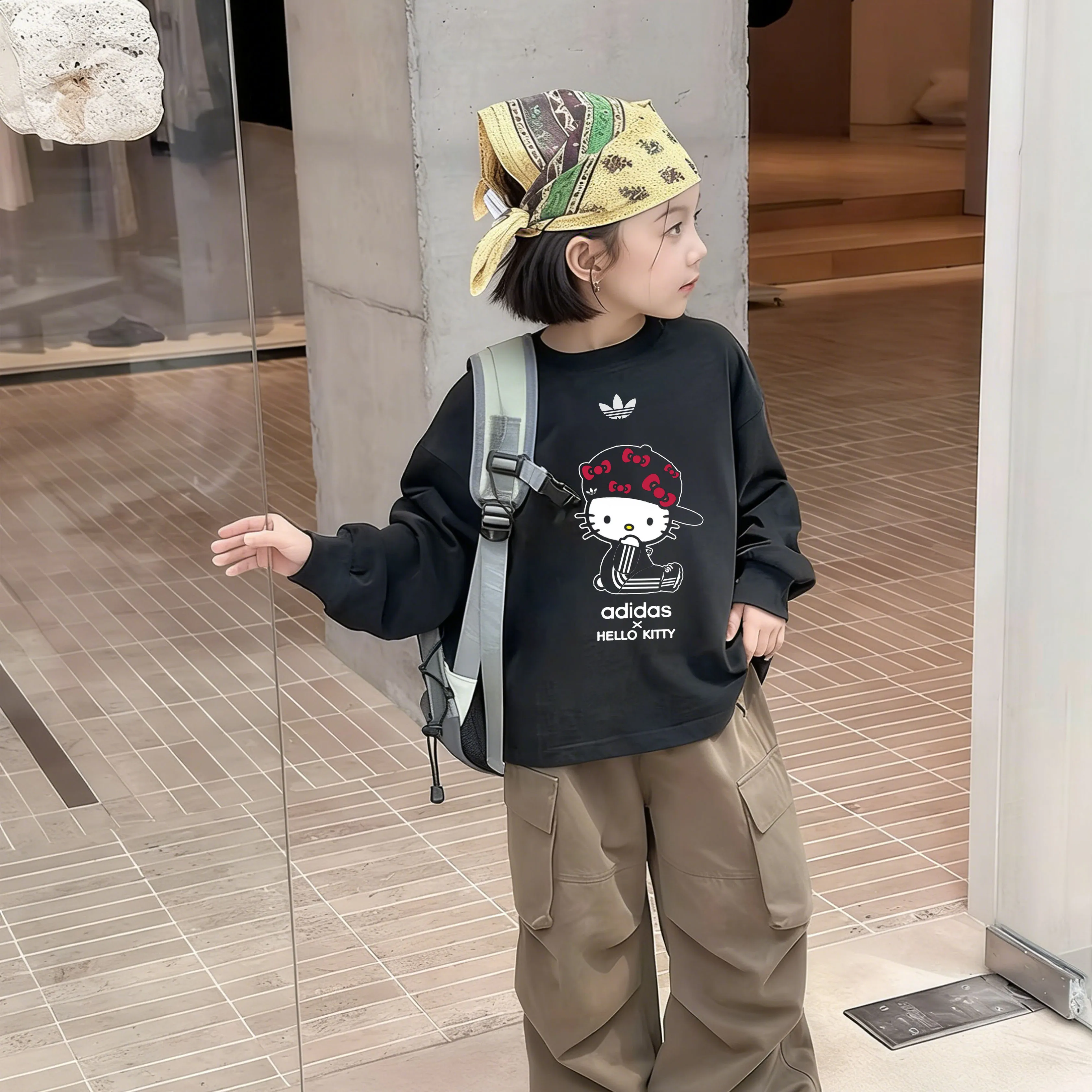 【90-160cm】存在感のある 韓国風スタイル 可愛さ満点 カジュアル 合わせやすい 女の子  長袖 Tシャツ