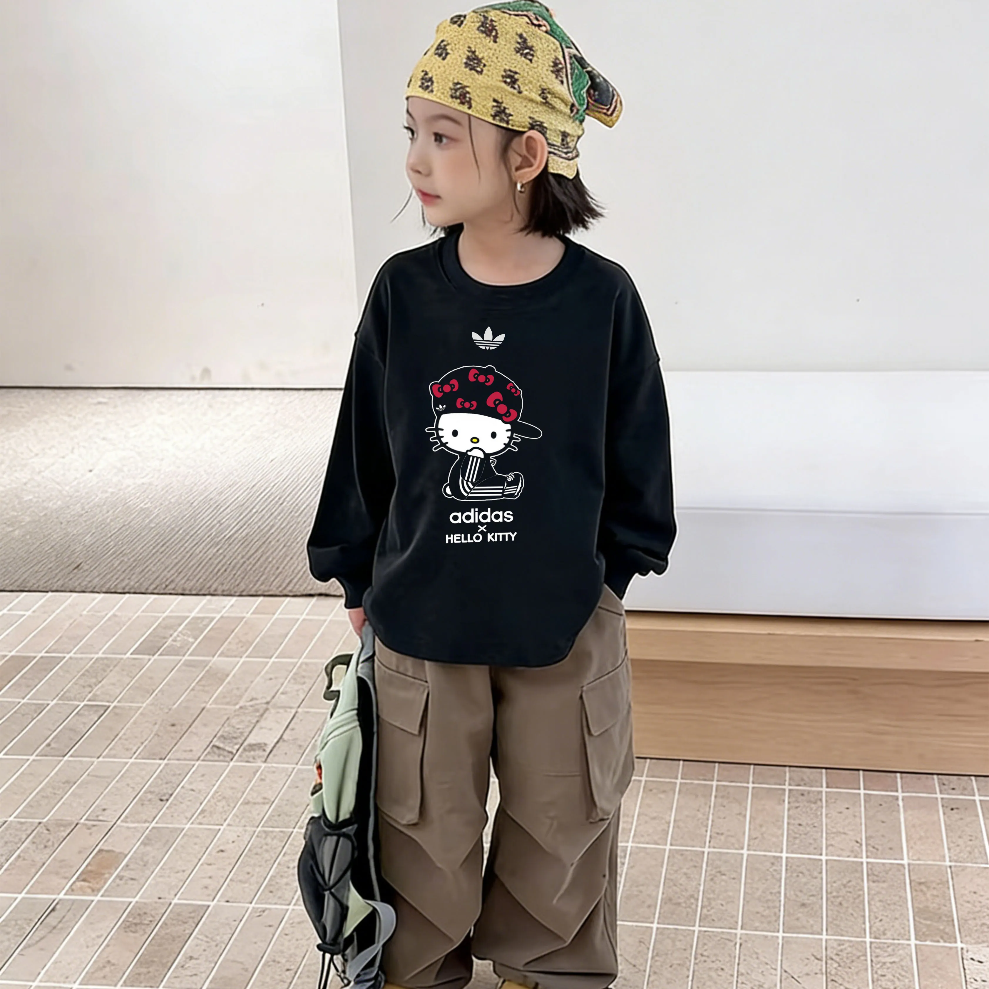 【90-160cm】存在感のある 韓国風スタイル 可愛さ満点 カジュアル 合わせやすい 女の子  長袖 Tシャツ