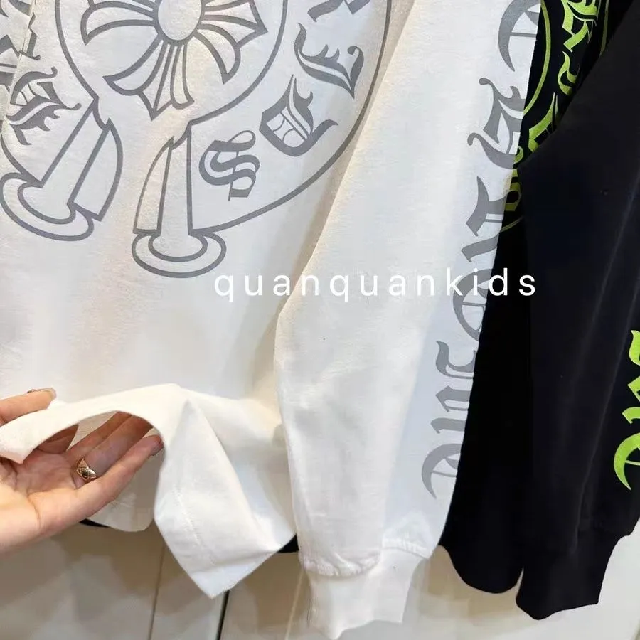 【110-170cm】トレンド感満載 おしゃれ感たっぷり 上品かわいい カジュアル 二色選べる 長袖 Tシャツ