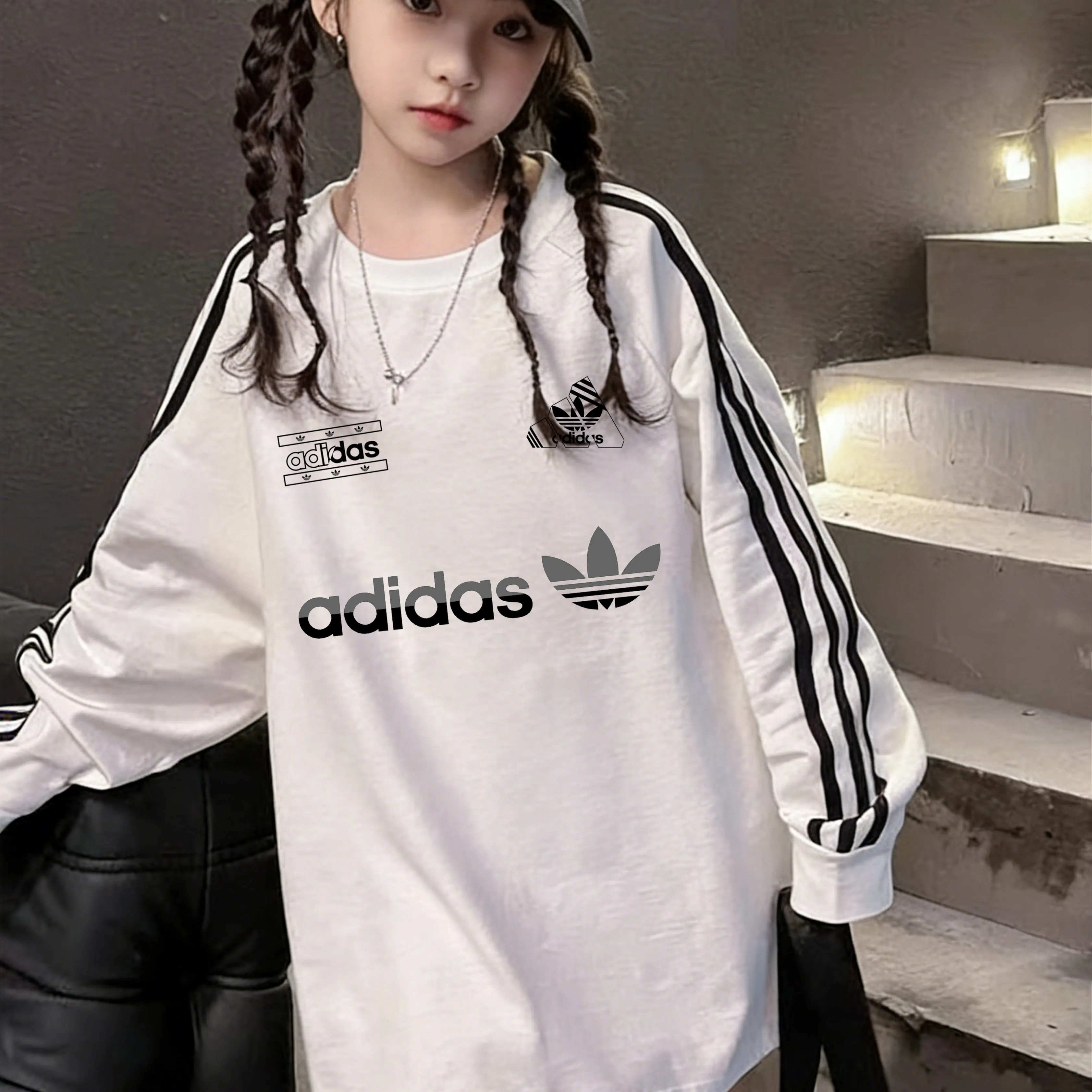 【90-150cm】これを逃す手はない よく売れる おしゃれ トレンド 女の子 長袖 Ｔシャツ