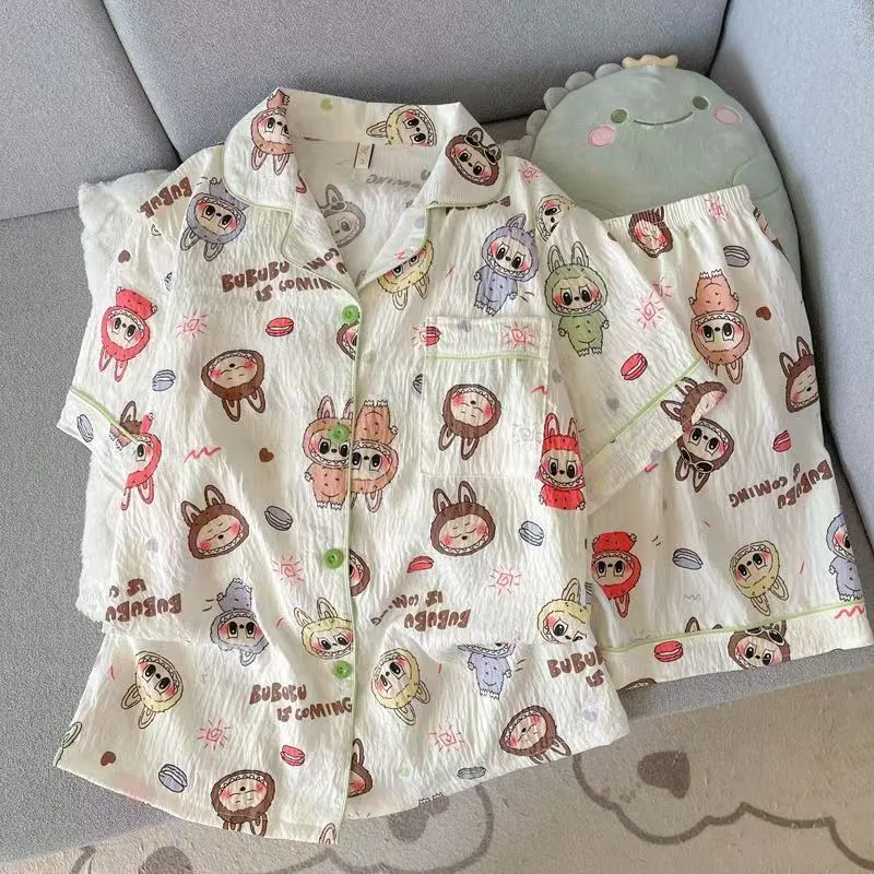 【S-2XL】楽しく着られる おしゃれ見え 肌触りいい カジュアル 着せやすい パジャマ セットアップ