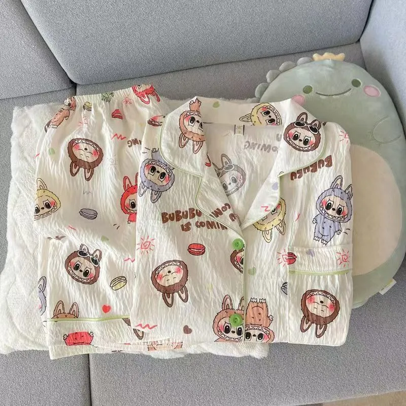 【S-2XL】楽しく着られる おしゃれ見え 肌触りいい カジュアル 着せやすい パジャマ セットアップ