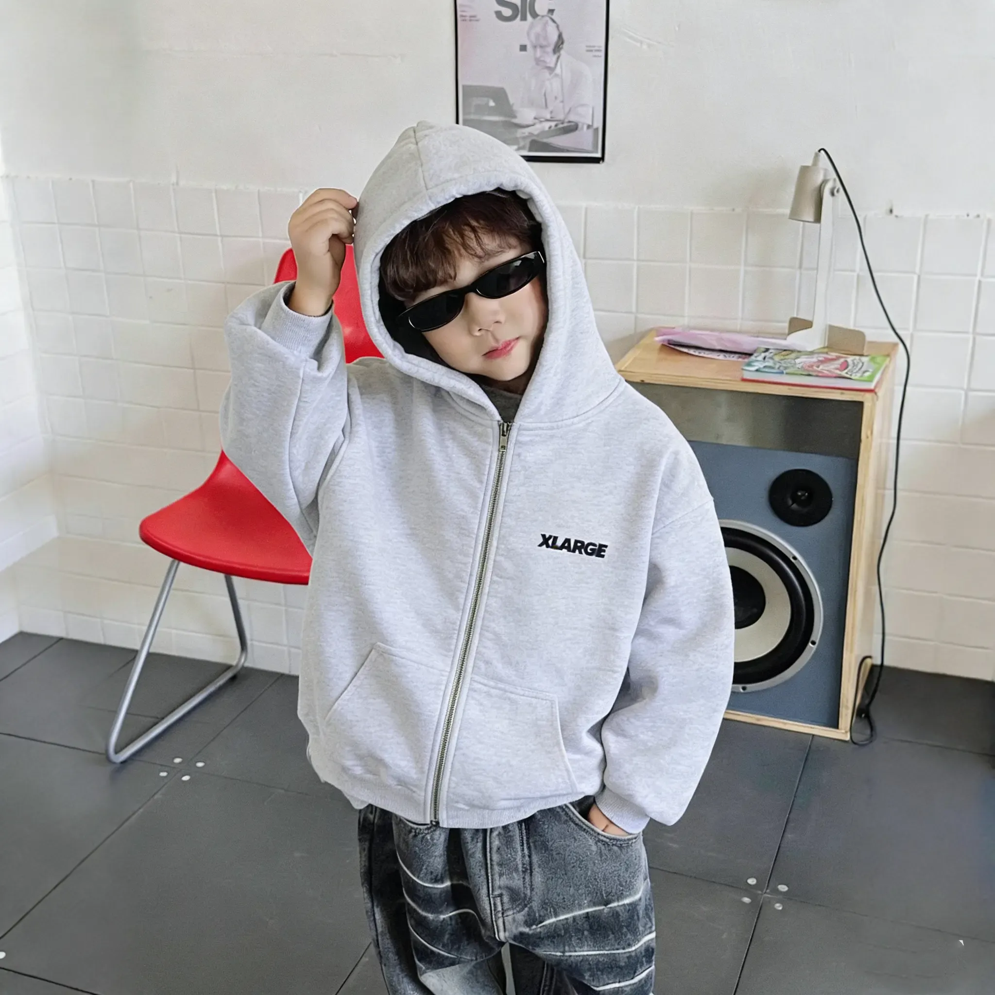 【110-170cm】可愛く決まる おしゃれ見え 着回し力抜群 カジュアル 合わせやすい 男の子 ジップパーカー