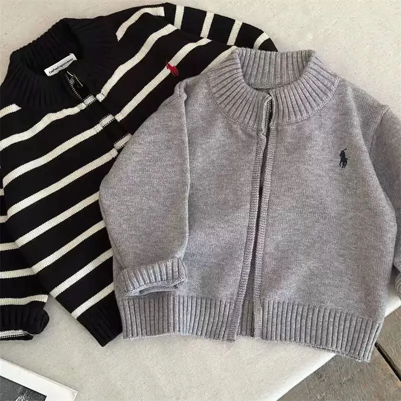 【80-130cm】着心地抜群 さらふわ素材 カジュアル 2色選べる 着せやすい ニット素材 アウター