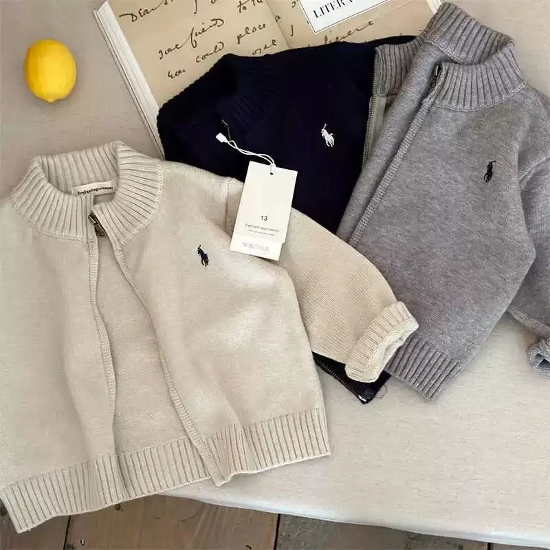 【80-130cm】着心地抜群 さらふわ素材 カジュアル 2色選べる 着せやすい ニット素材 アウター