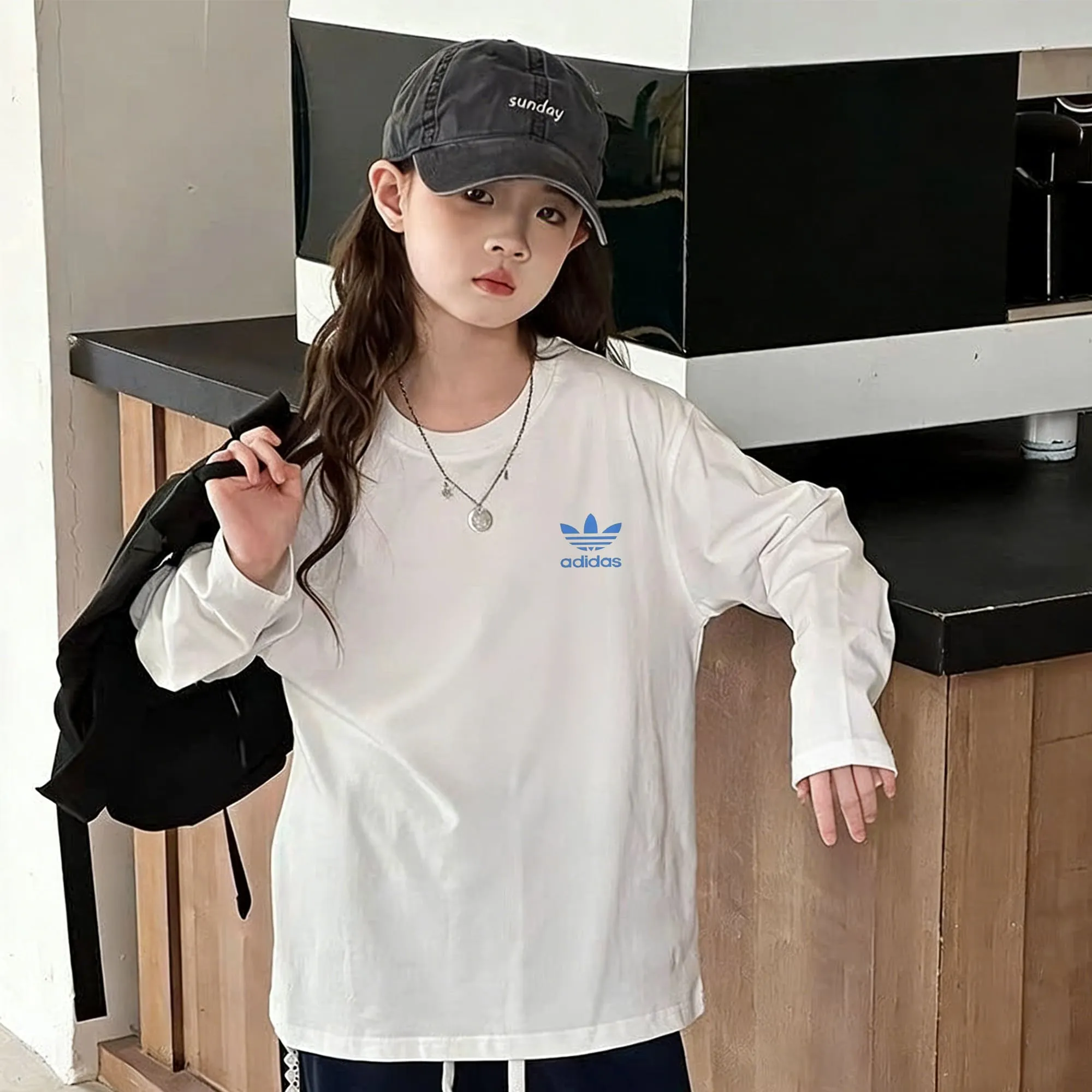 【90-160cm】毎日着たくなる カジュアル 洗っても型崩れしにくい 女の子 長袖 Tシャツ