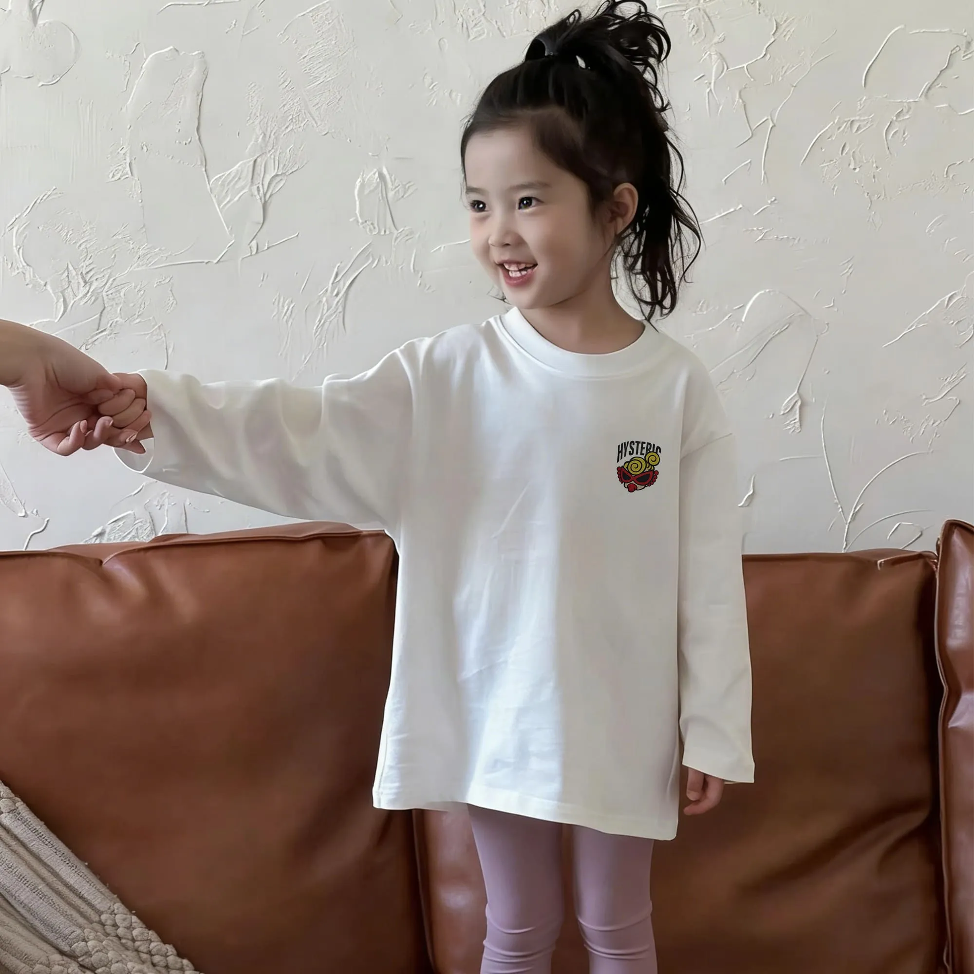 【90-160cm】優しい印象 可愛く決まる コーデ主役 カジュアル 合わせやすい 女の子 長袖 Tシャツ