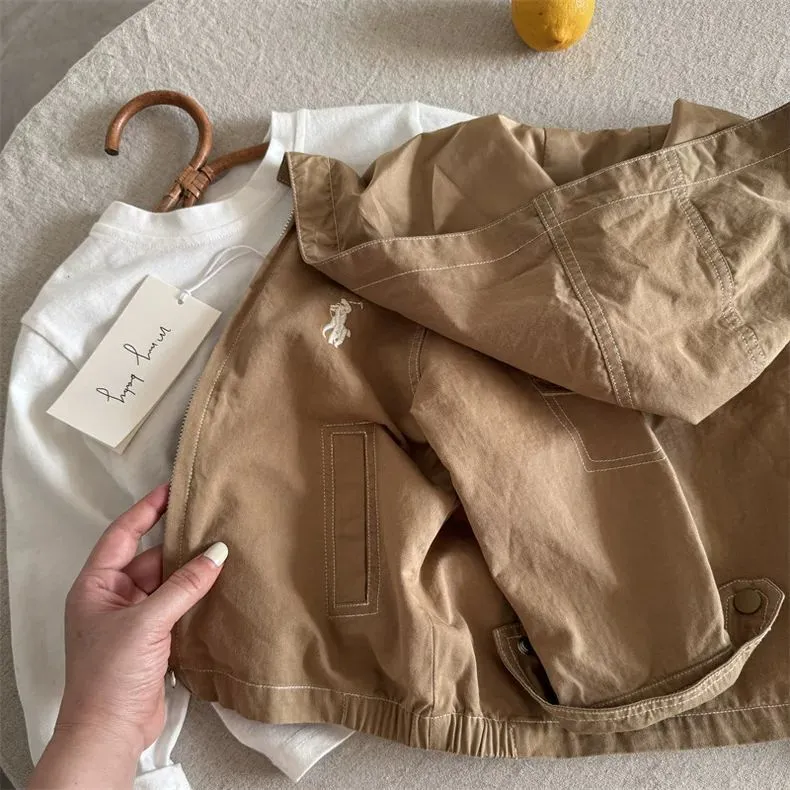 【90-140cm】やさしい色合い おしゃれキッズ トレンド感あり カジュアル 合わせやすい アウター