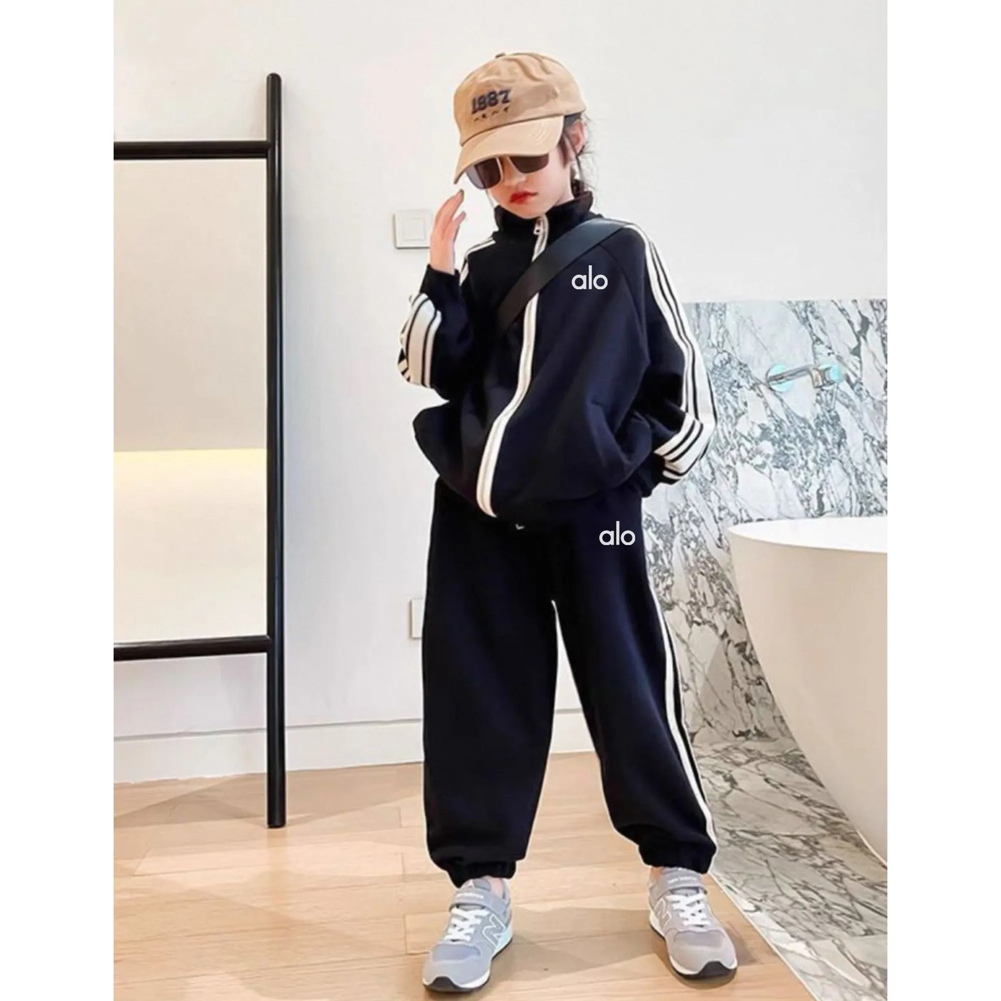 【120-170cm】目を奪われる よく売れる デイリーに大活躍 カジュアル 女の子 アウター+パンツ セットアップ