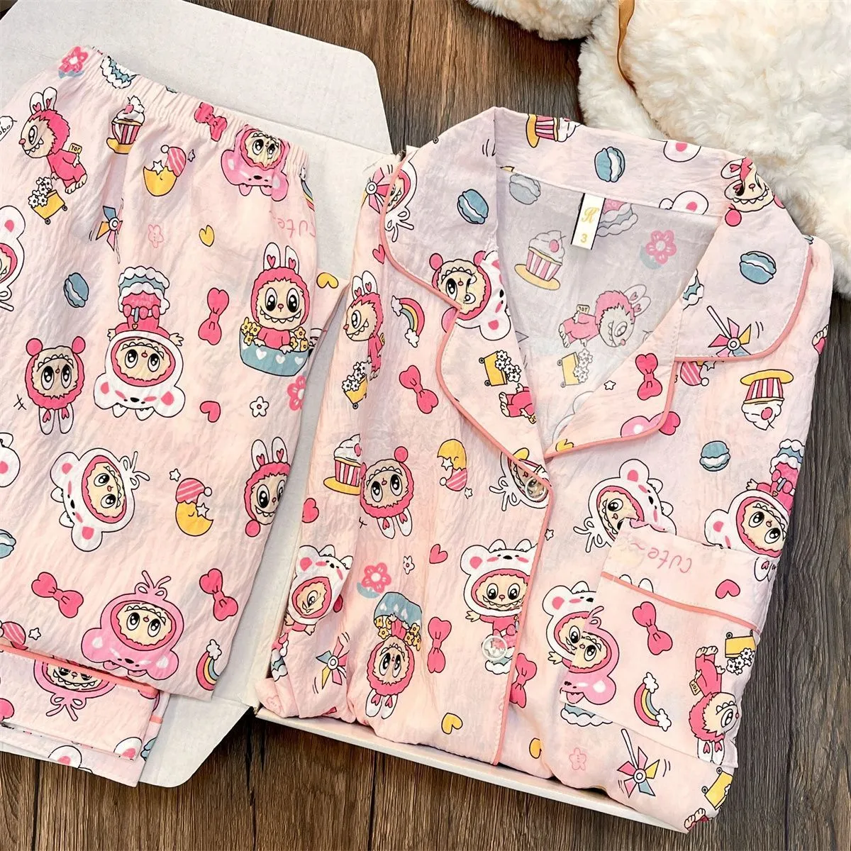 【100-160cm】ナチュラル素材 ナチュラル素材 かわいさ満点 カジュアル 着せやすい セットアップ パジャマ