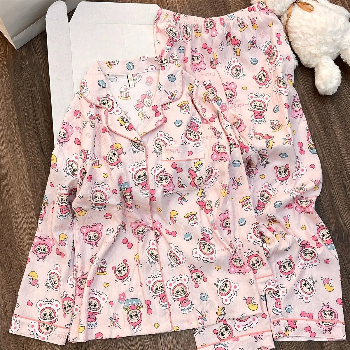 【100-160cm】ナチュラル素材 ナチュラル素材 かわいさ満点 カジュアル 着せやすい セットアップ パジャマ