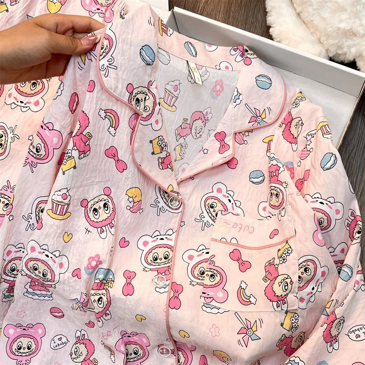 【100-160cm】ナチュラル素材 ナチュラル素材 かわいさ満点 カジュアル 着せやすい セットアップ パジャマ