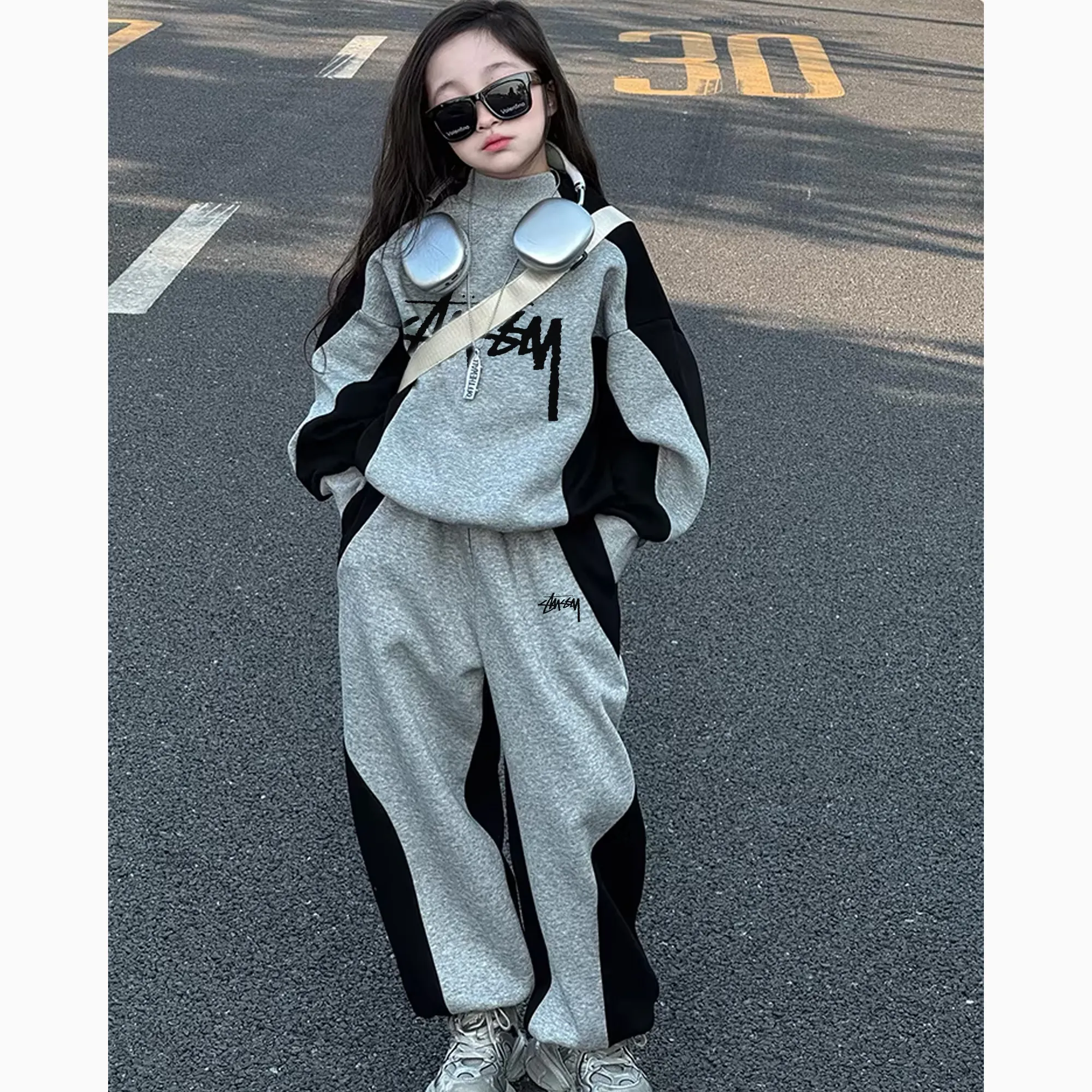 【110-170cm】モード感アップ 絶対欲しい 好感度UP おしゃれ カジュアル 女の子 セットアップ