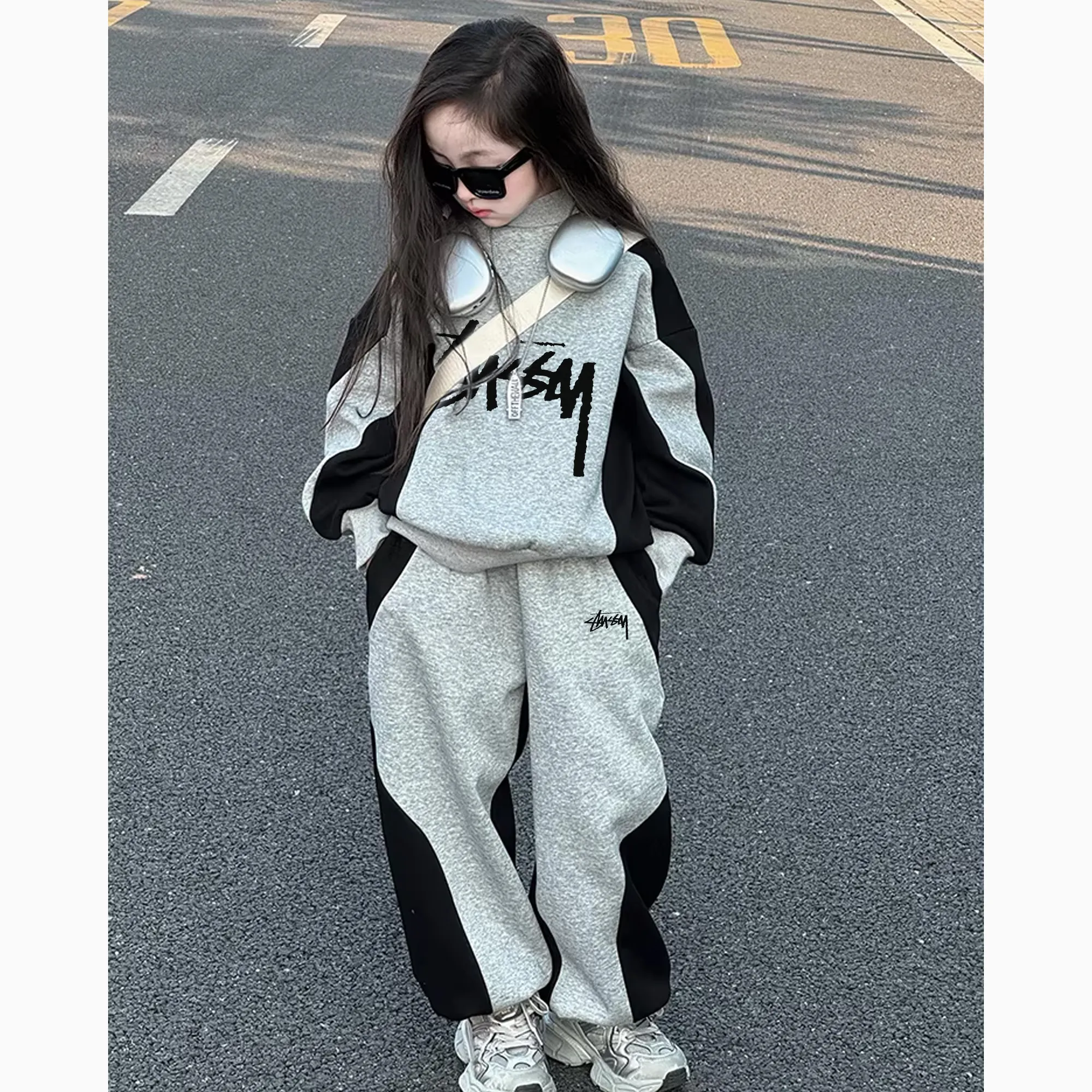 【110-170cm】モード感アップ 絶対欲しい 好感度UP おしゃれ カジュアル 女の子 セットアップ