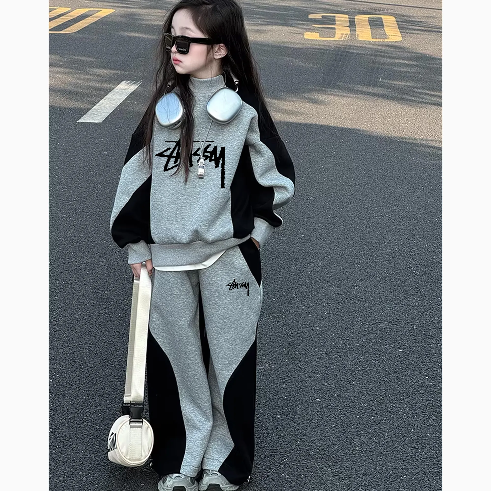 【110-170cm】モード感アップ 絶対欲しい 好感度UP おしゃれ カジュアル 女の子 セットアップ