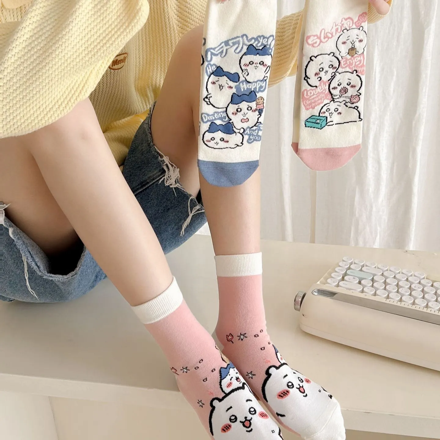 柔らかコットン素材 やさしい履き心地 明るいイラスト 今季大注目 ソックス