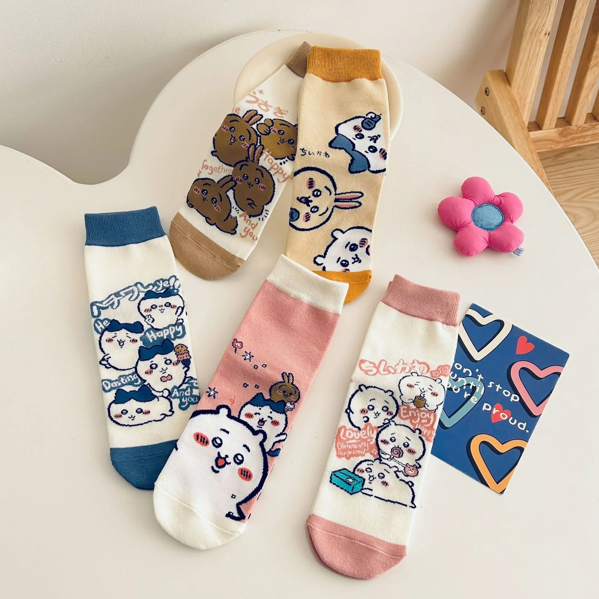 柔らかコットン素材 やさしい履き心地 明るいイラスト 今季大注目 ソックス