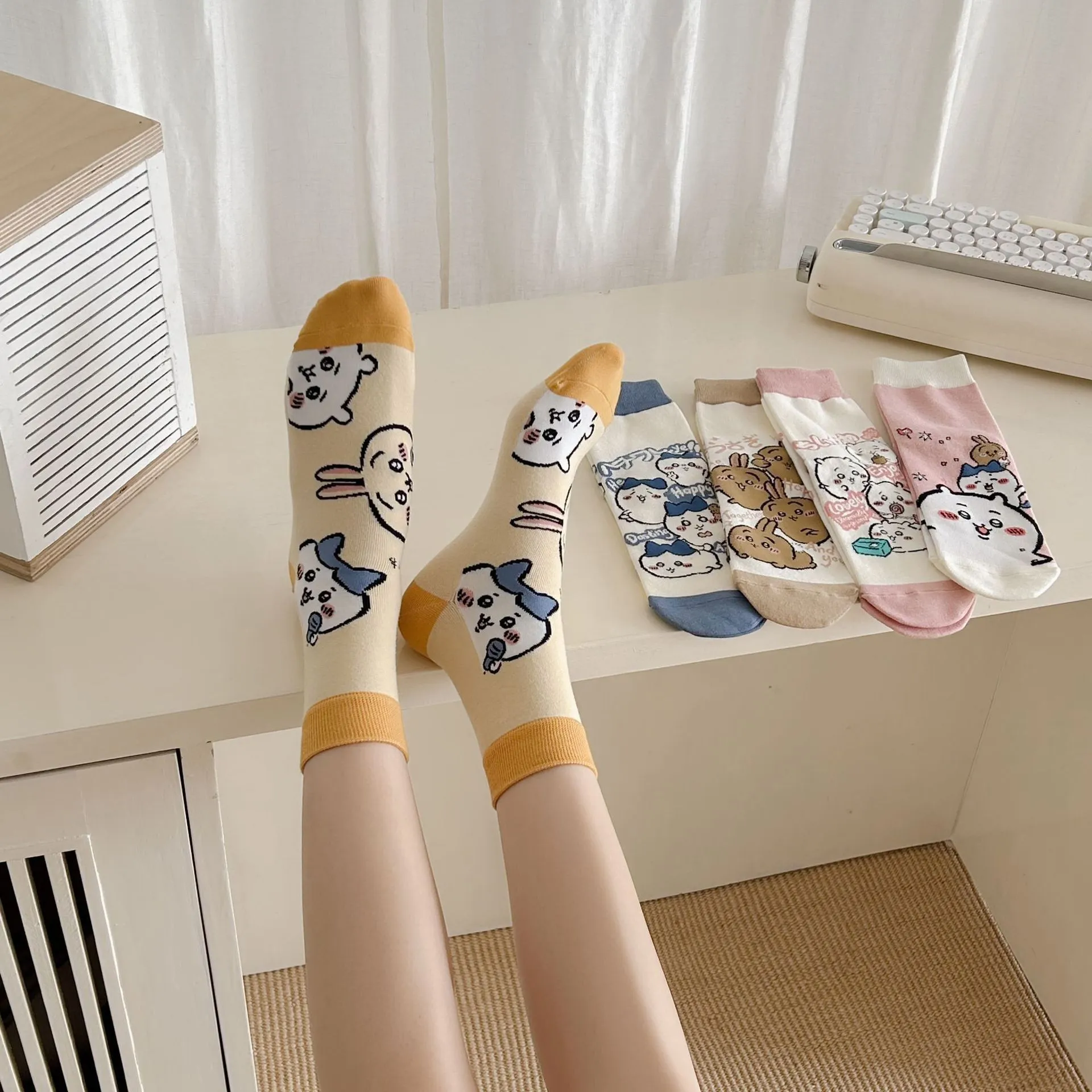柔らかコットン素材 やさしい履き心地 明るいイラスト 今季大注目 ソックス