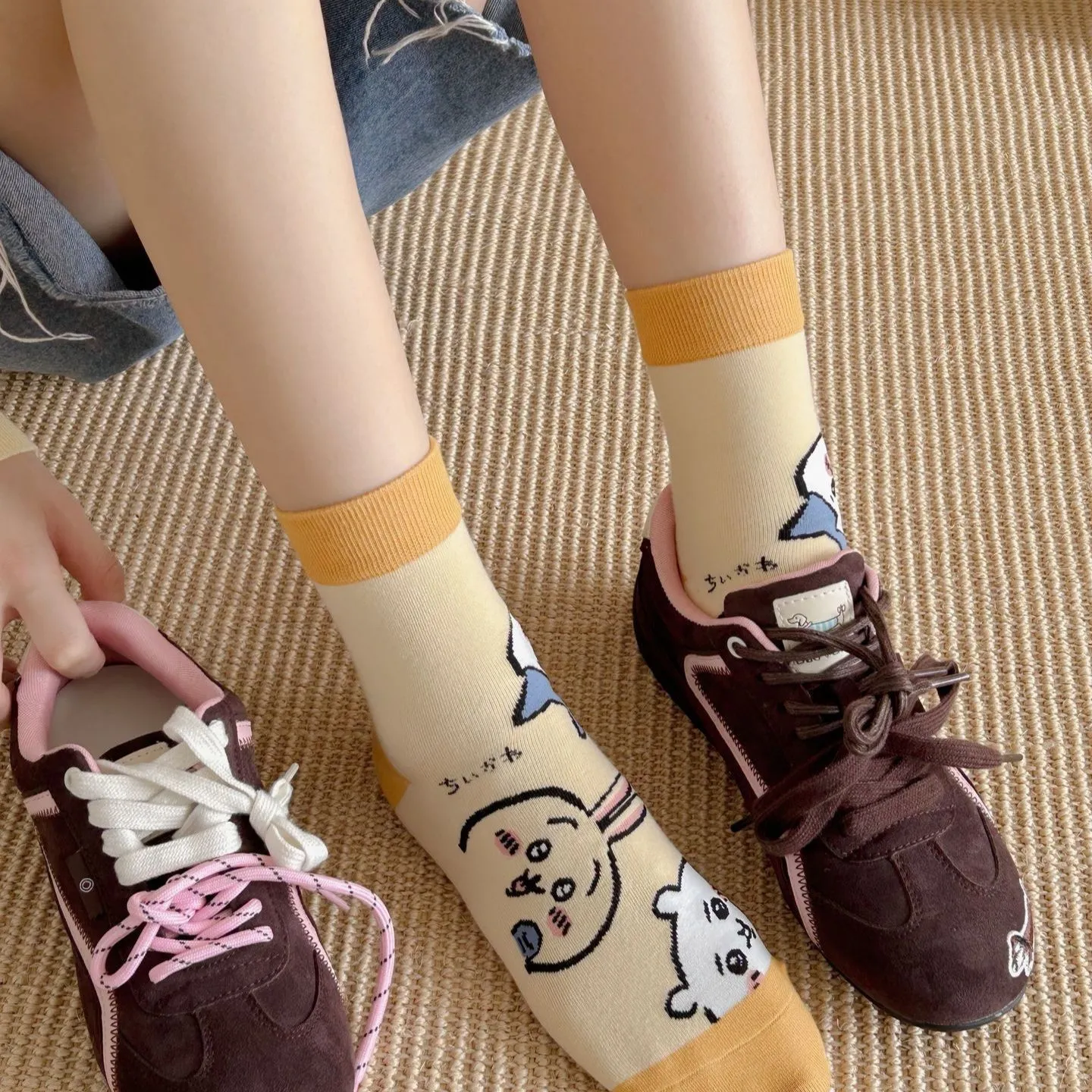 柔らかコットン素材 やさしい履き心地 明るいイラスト 今季大注目 ソックス