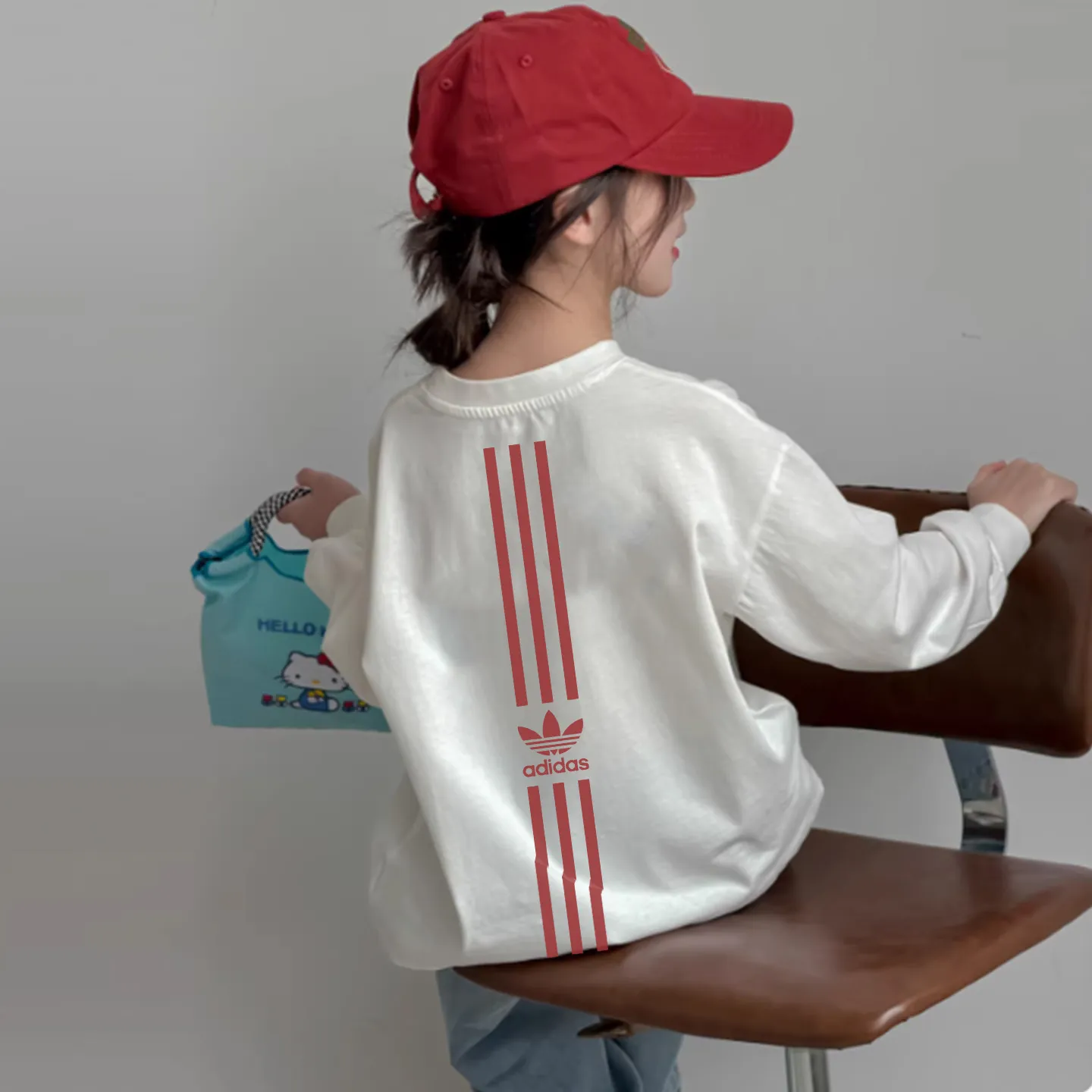 【90-160cm】SNS映えコーデに 好感度UP カジュアル 合わせやすい 女の子 長袖 Tシャツ