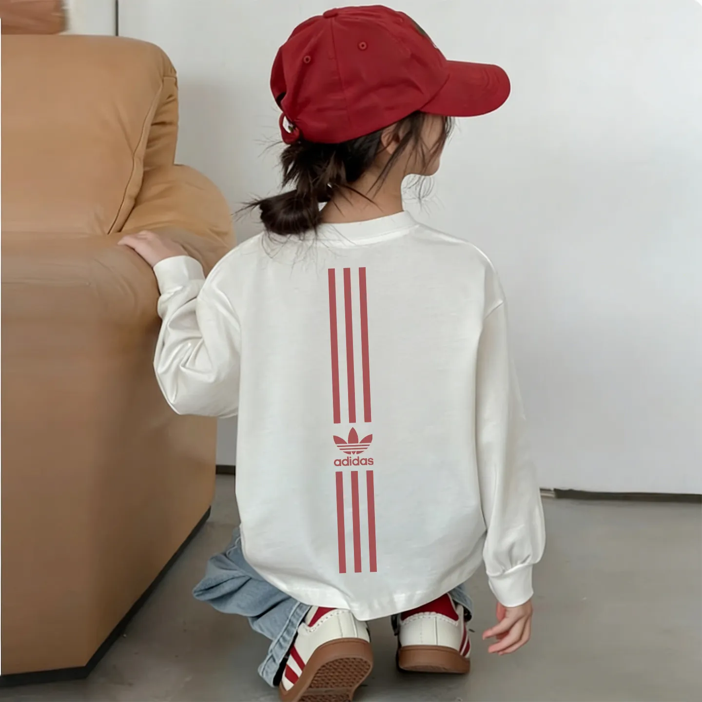 【90-160cm】SNS映えコーデに 好感度UP カジュアル 合わせやすい 女の子 長袖 Tシャツ