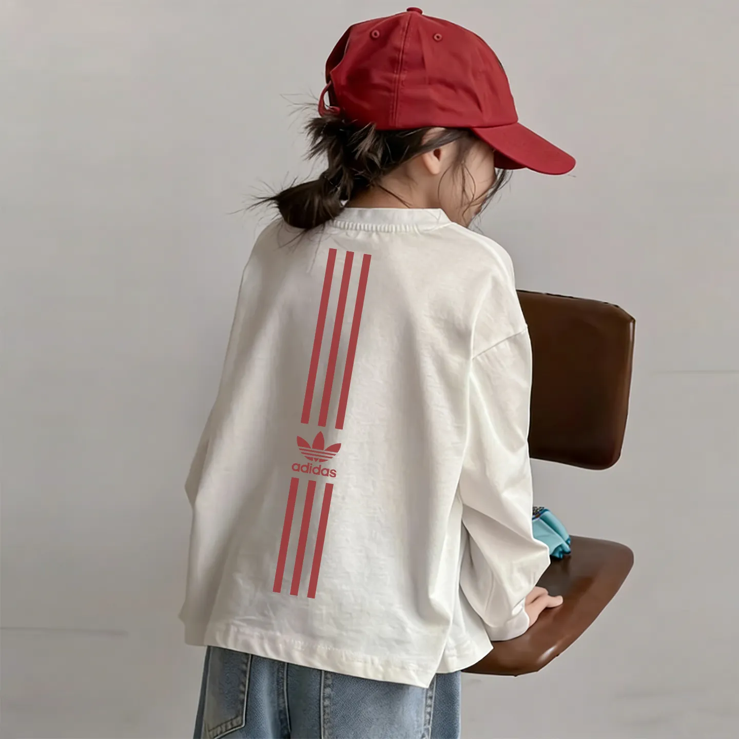 【90-160cm】SNS映えコーデに 好感度UP カジュアル 合わせやすい 女の子 長袖 Tシャツ