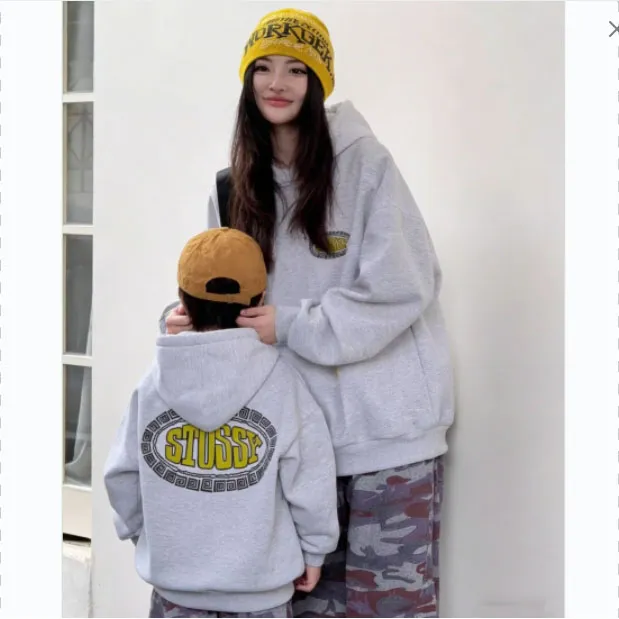 【90-160cm+親サイズ】モード感アップ 今季大注目 カジュアル クール 親子ペア パーカー