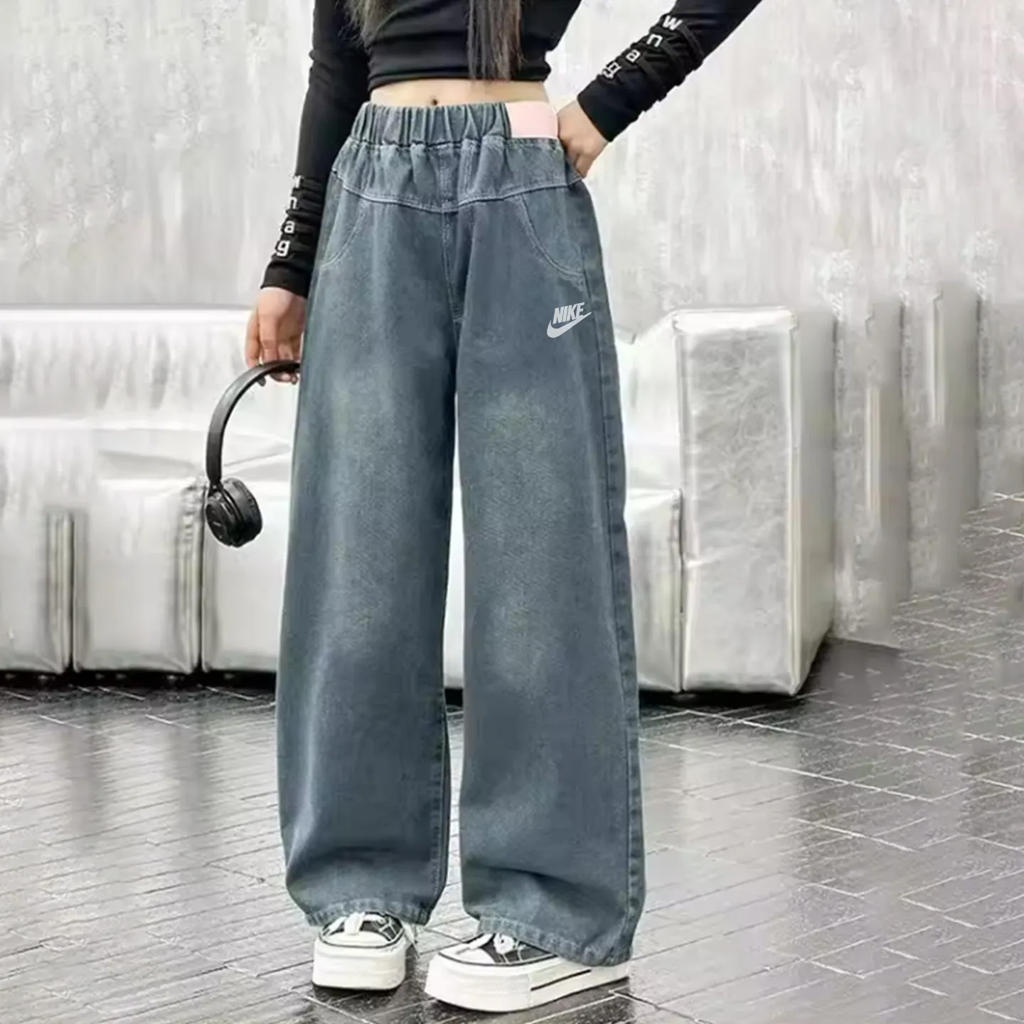 【120-170cm】おしゃれキッズ必見 爆売れ中 カジュアル 履きやすい 女の子 デニムパンツ