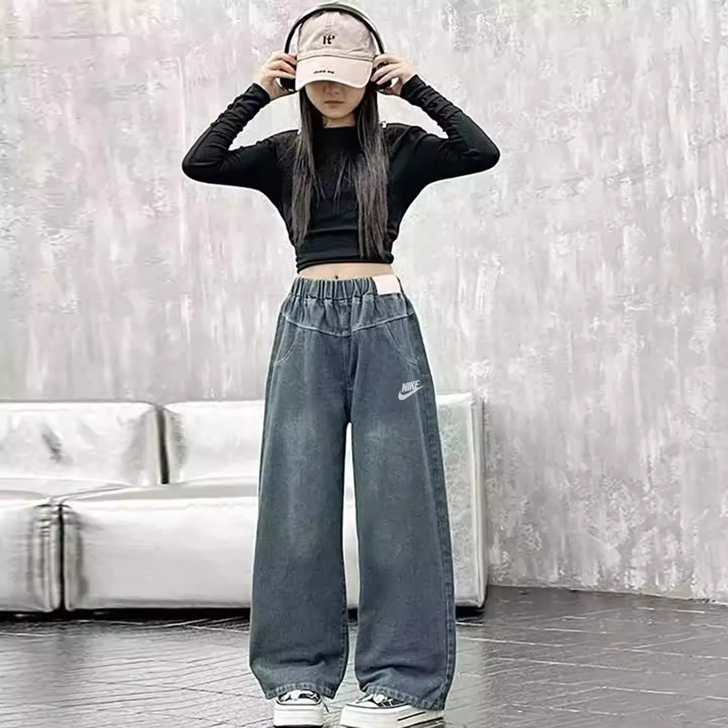 【120-170cm】おしゃれキッズ必見 爆売れ中 カジュアル 履きやすい 女の子 デニムパンツ