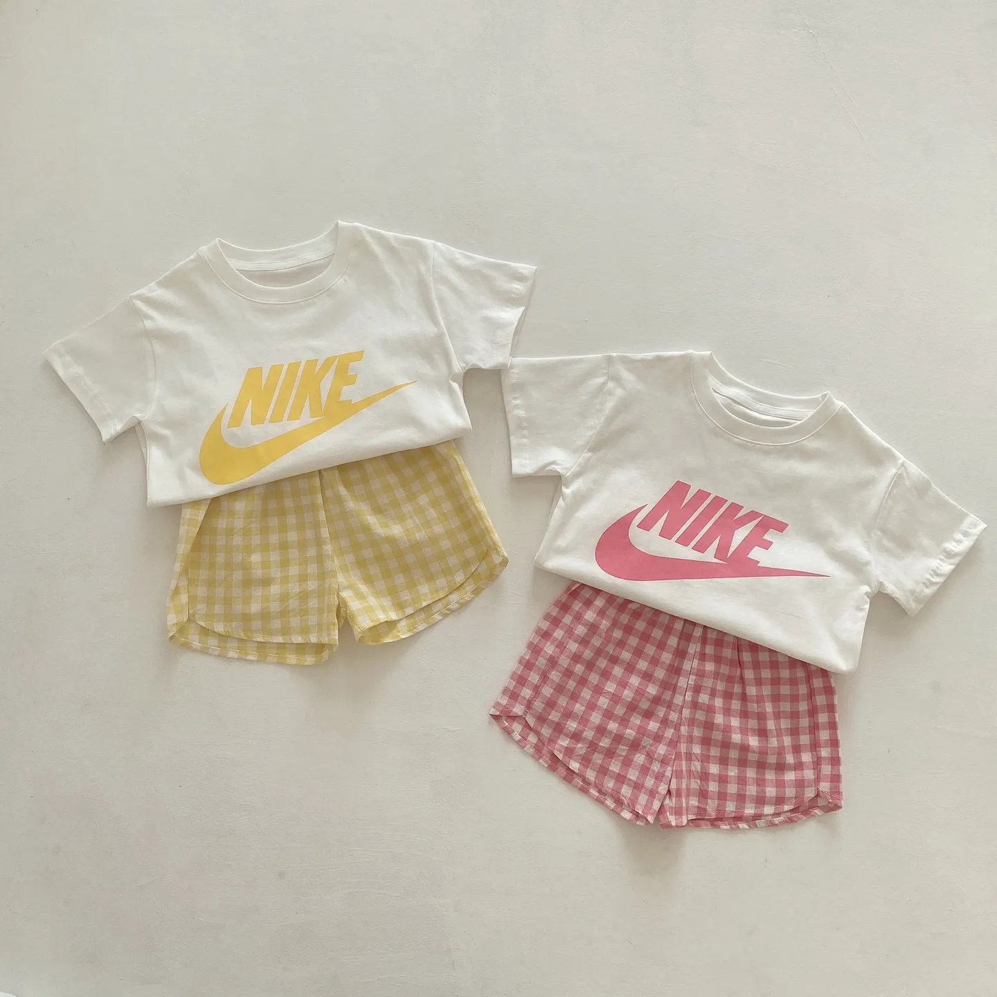 【73-100cm】売り切れ必至 人気上昇中 通気性抜群 ベビー 半袖Ｔシャツ+ショートパンツ セットアップ