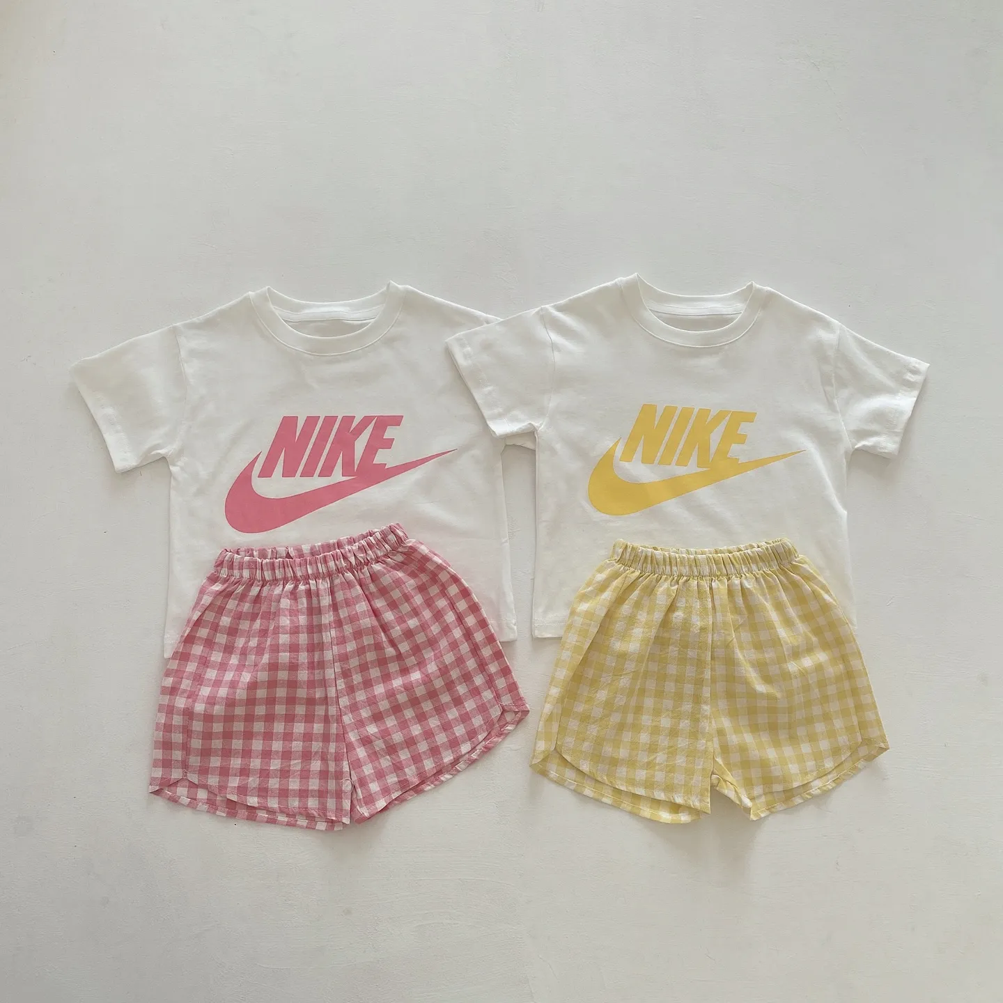 【73-100cm】売り切れ必至 人気上昇中 通気性抜群 ベビー 半袖Ｔシャツ+ショートパンツ セットアップ