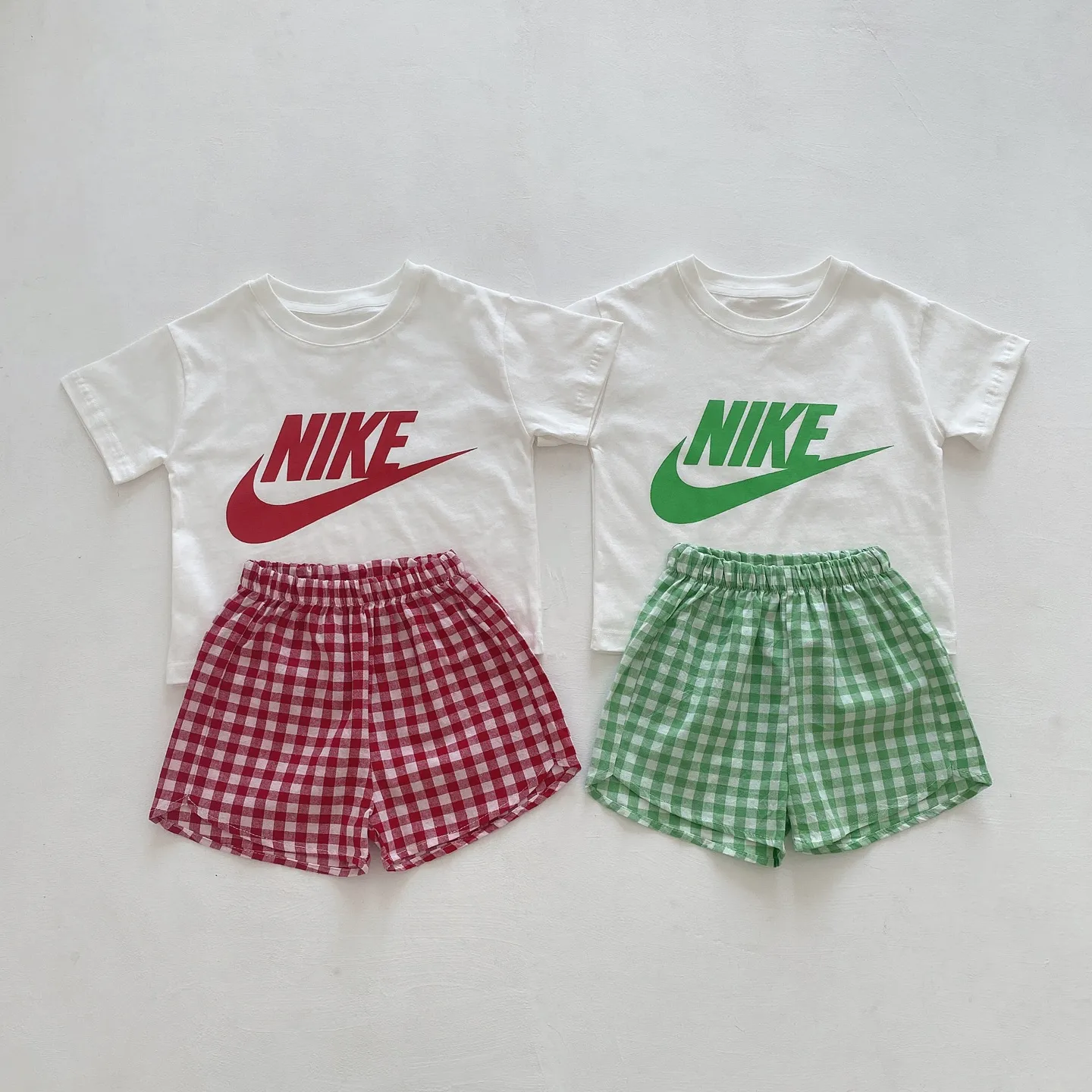 【73-100cm】売り切れ必至 人気上昇中 通気性抜群 ベビー 半袖Ｔシャツ+ショートパンツ セットアップ