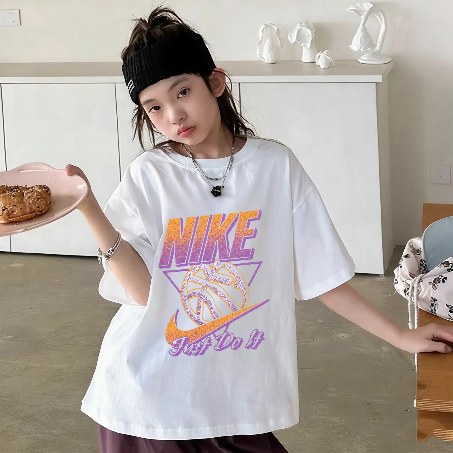 【90-160cm】SNS映え間違いなし コーデの主役に カジュアル トレンド  女の子 半袖 Tシャツ