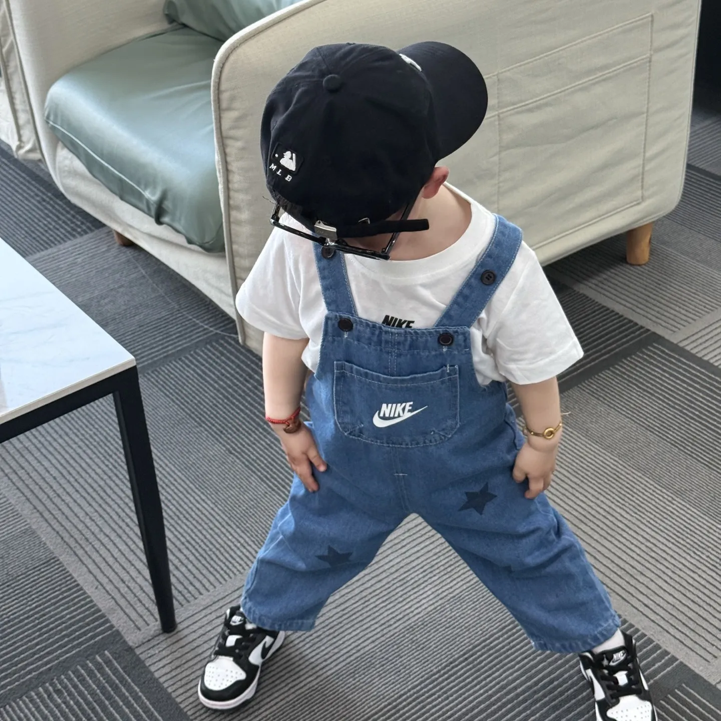 【80-120cm】やさしいムード 愛されデザイン かわいさ満点 カジュアル 履きやすい デニム素材 サロペット