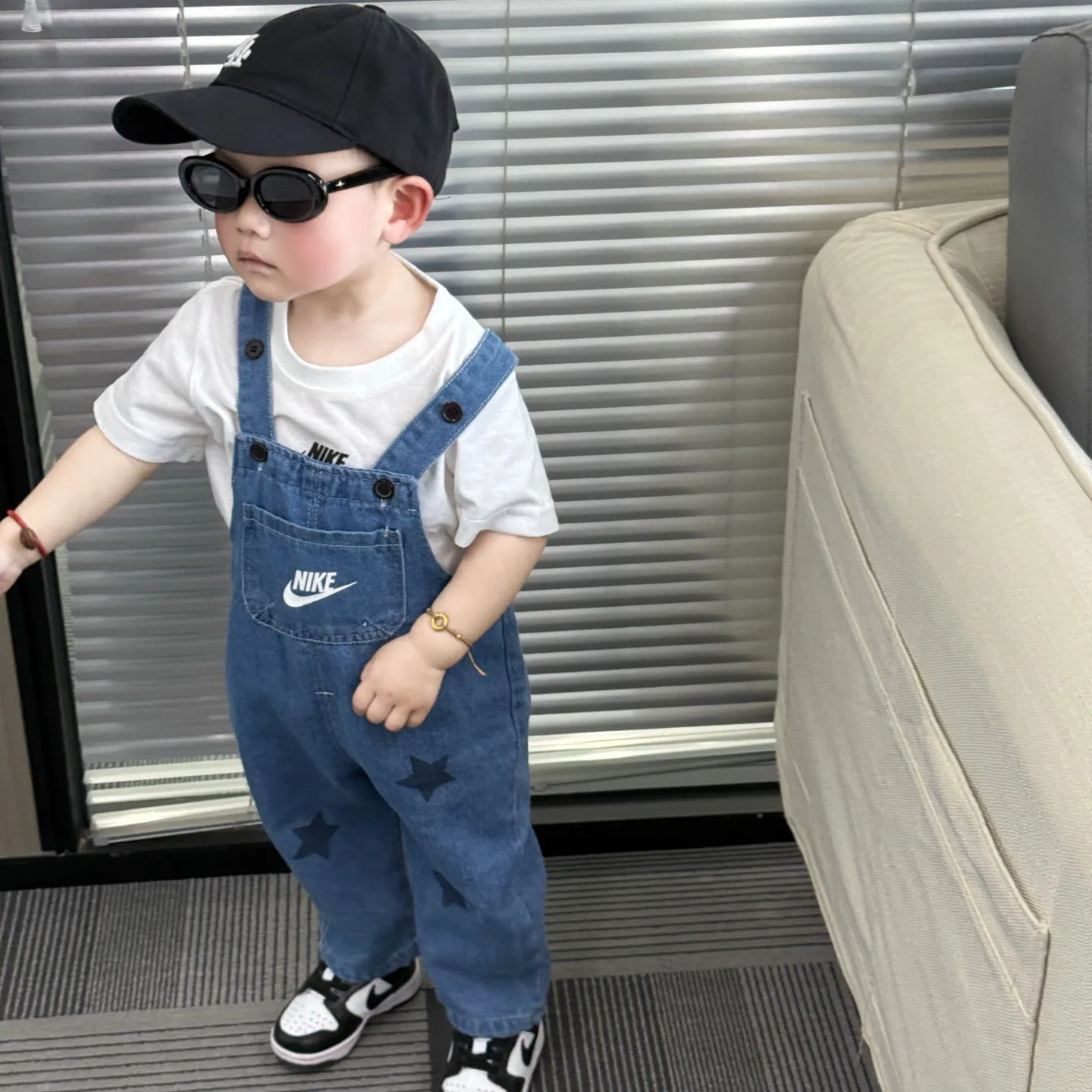 【80-120cm】やさしいムード 愛されデザイン かわいさ満点 カジュアル 履きやすい デニム素材 サロペット