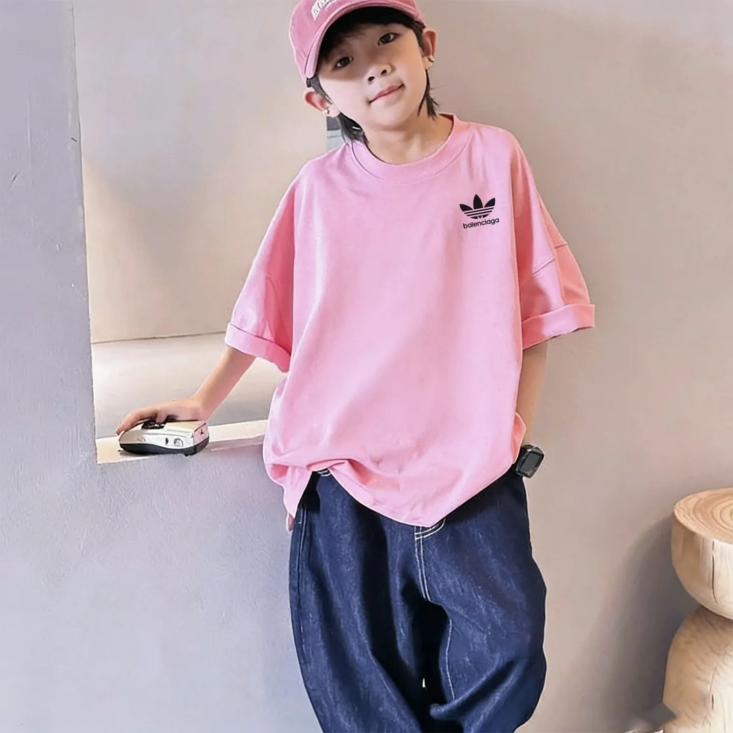 【90-160cm】トレンド感たっぷり 存在感抜群 カジュアル トレンド  男の子 半袖 Tシャツ