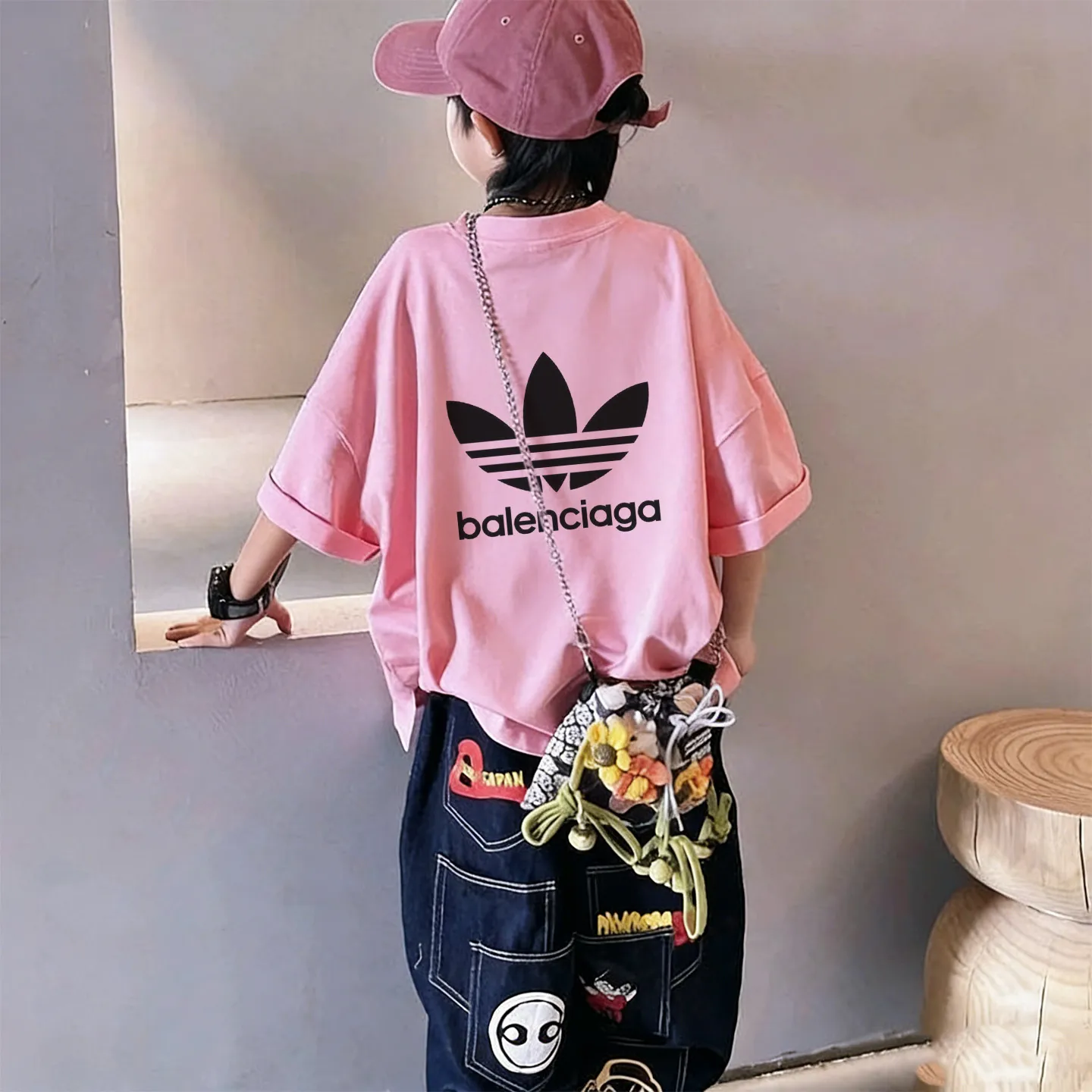 【90-160cm】トレンド感たっぷり 存在感抜群 カジュアル トレンド  男の子 半袖 Tシャツ