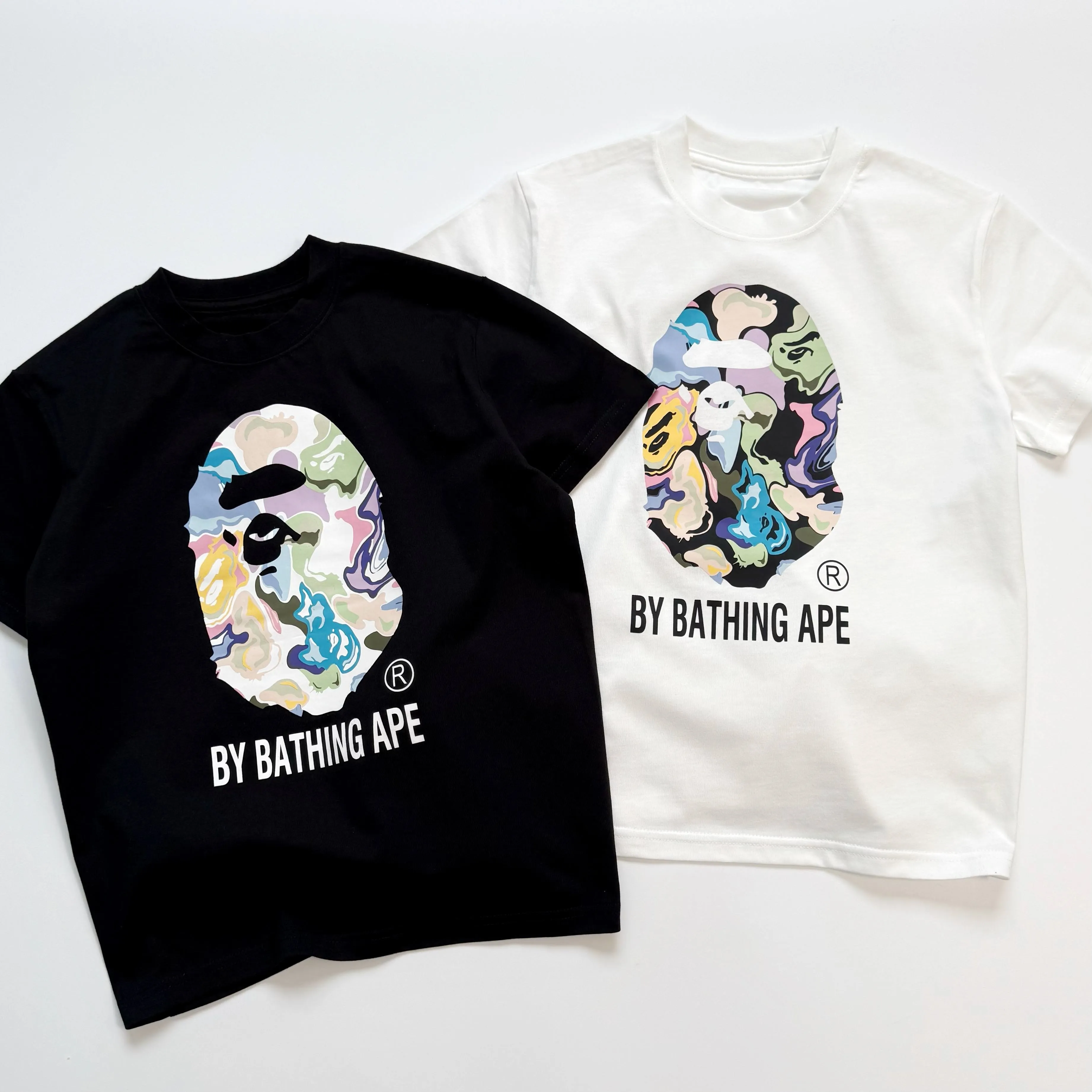 【90-160cm】おしゃれキッズ コーデしやすい 1枚で決まる カジュアル 二色選べる 半袖 Tシャツ