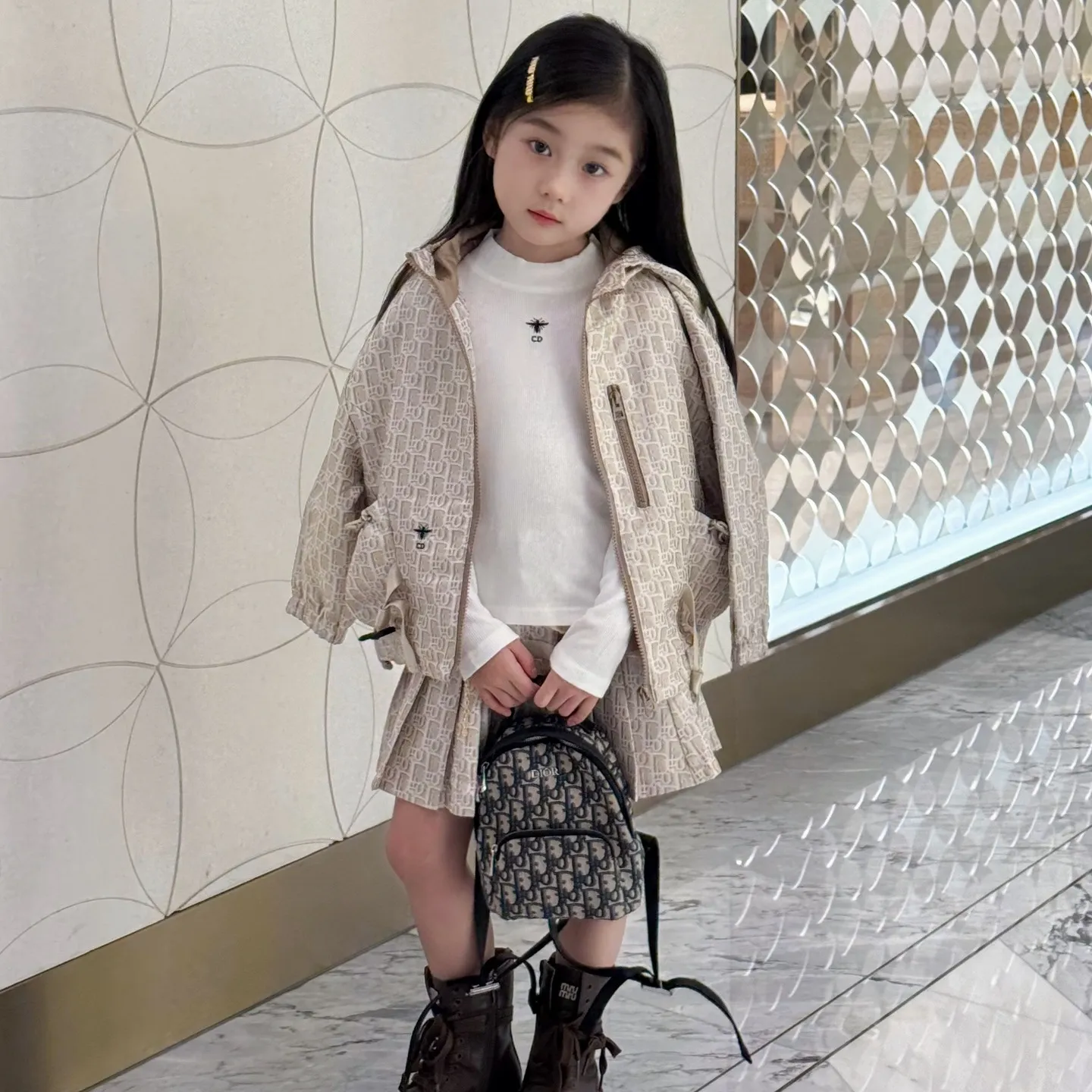 【100-160cm】楽しく着られる 韓国風キッズ トレンド感あり カジュアル 合わせやすい アウター スカート