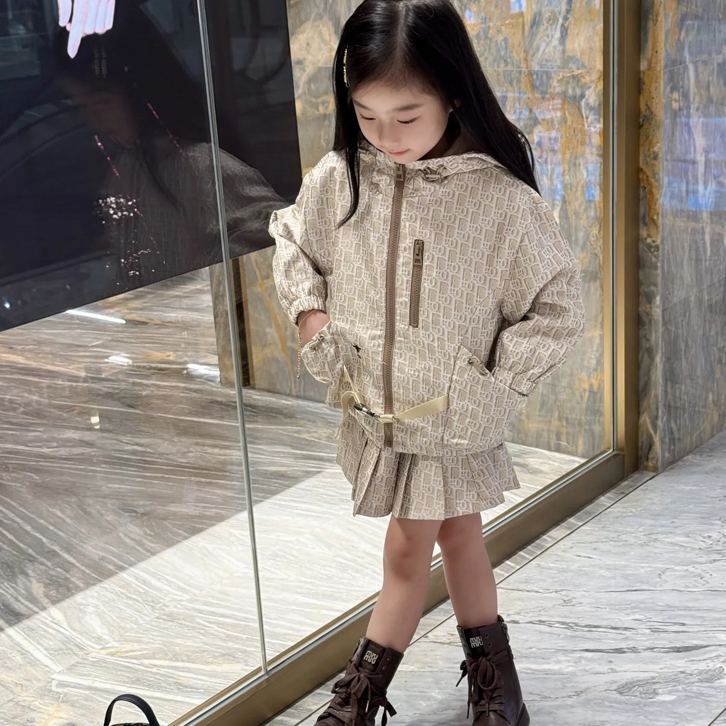 【100-160cm】楽しく着られる 韓国風キッズ トレンド感あり カジュアル 合わせやすい アウター スカート