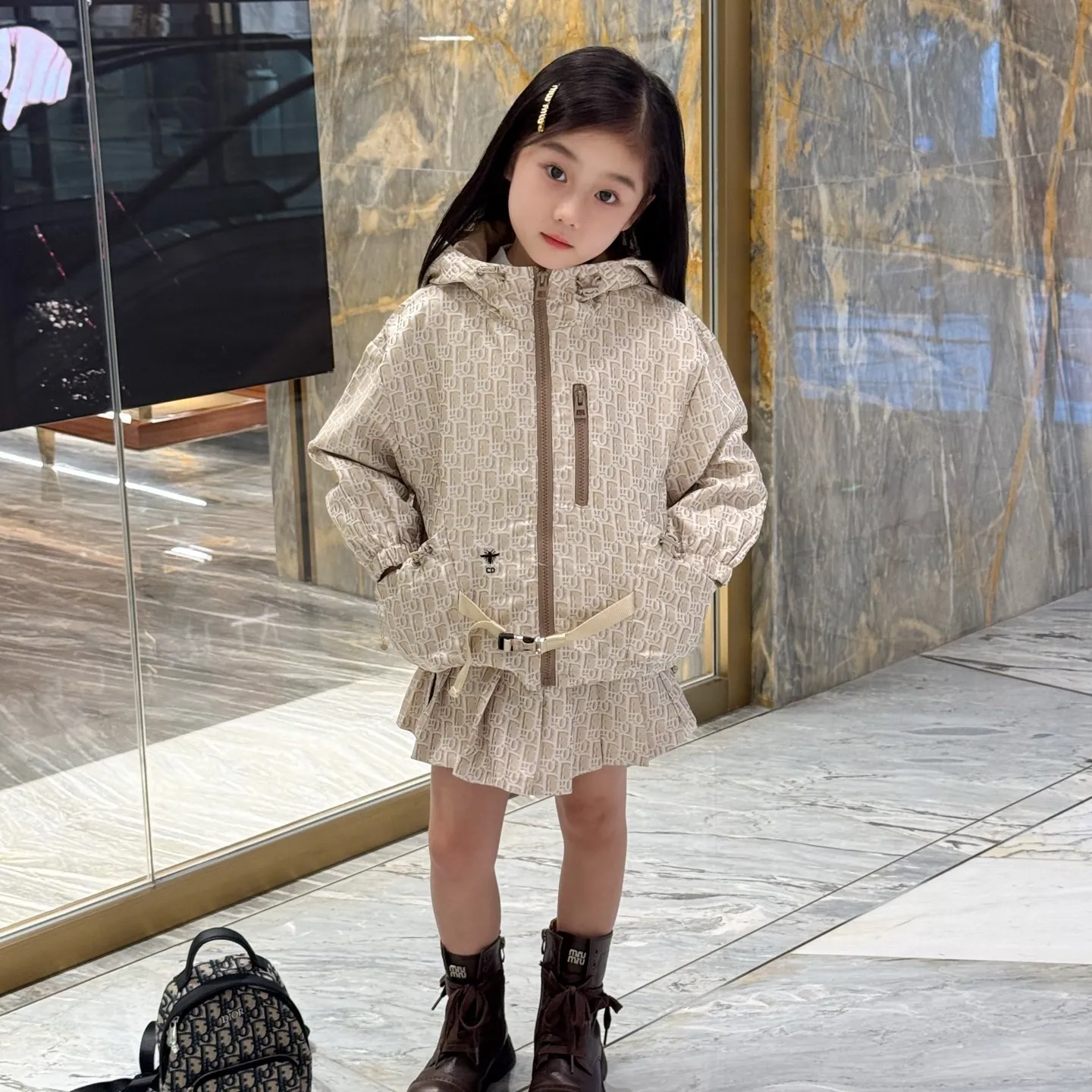 【100-160cm】楽しく着られる 韓国風キッズ トレンド感あり カジュアル 合わせやすい アウター スカート