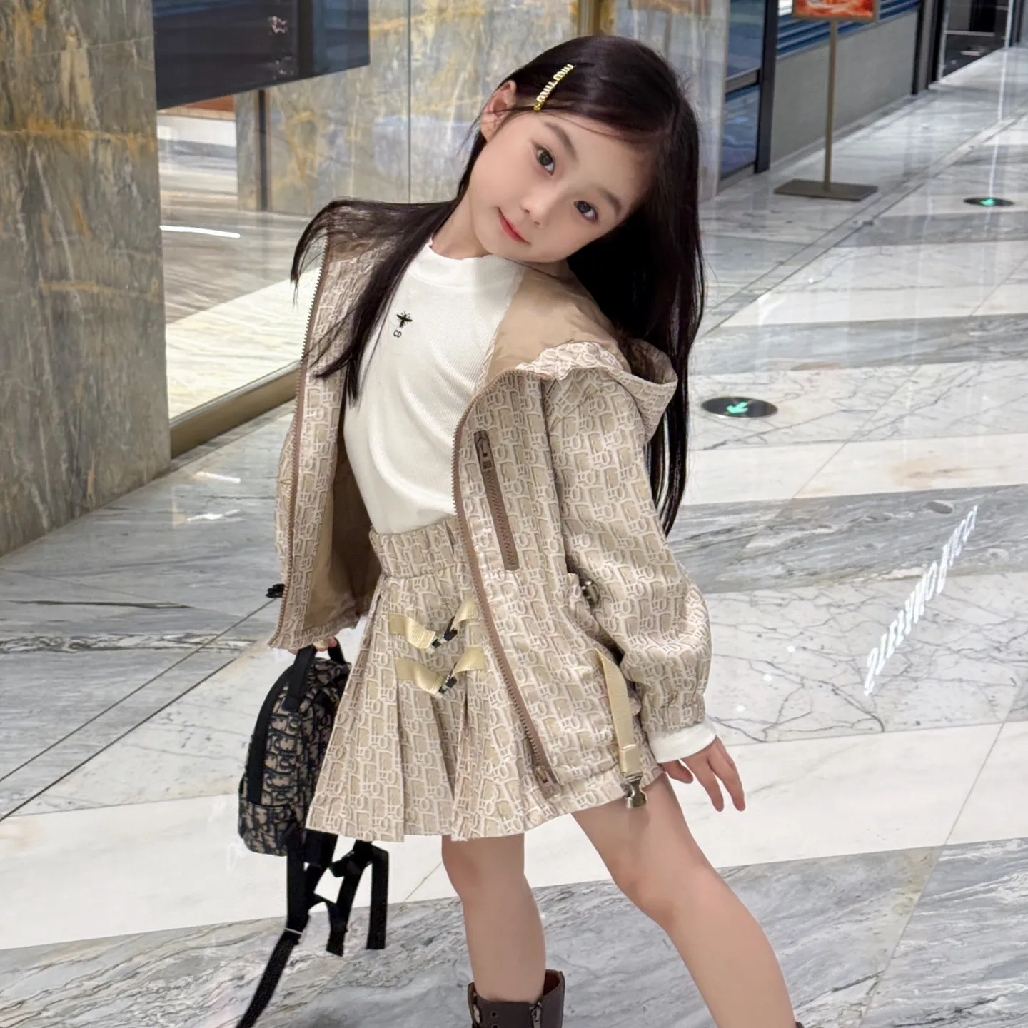 【100-160cm】楽しく着られる 韓国風キッズ トレンド感あり カジュアル 合わせやすい アウター スカート