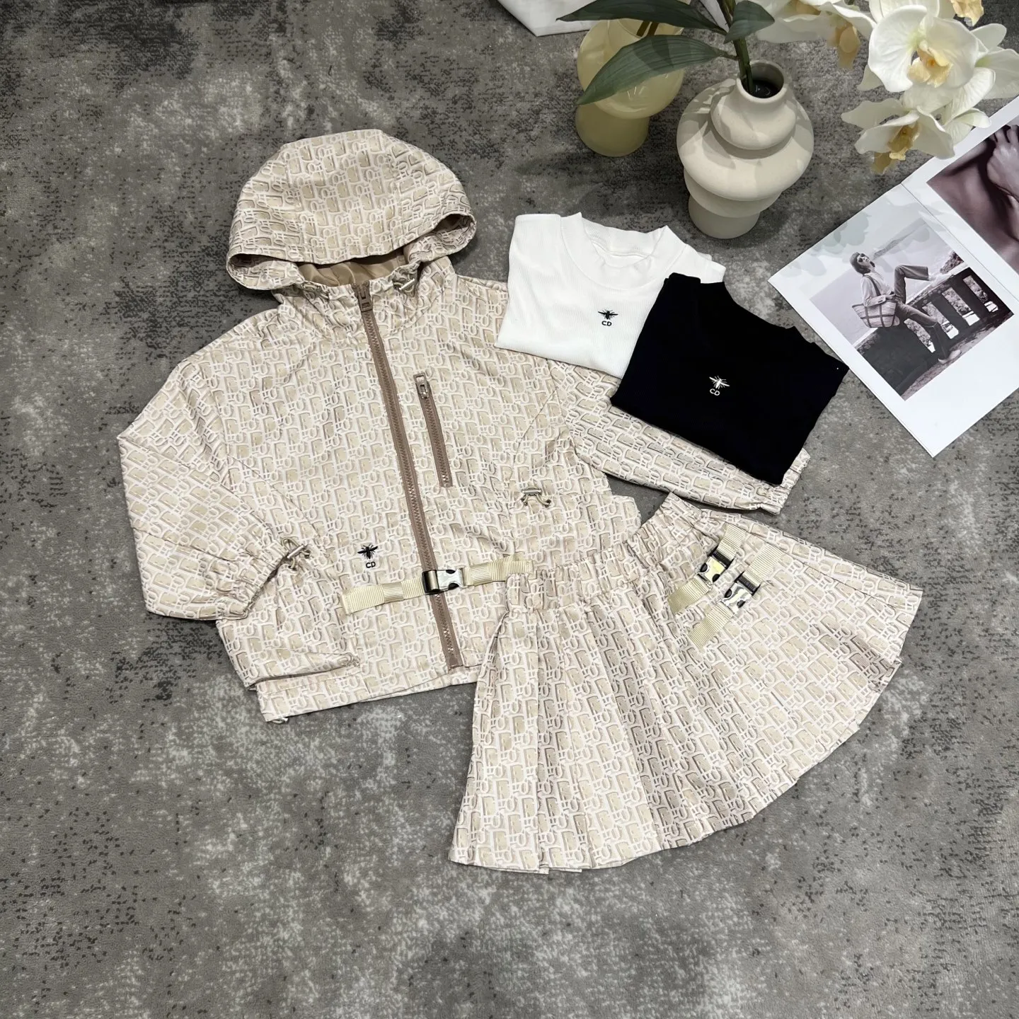 【100-160cm】楽しく着られる 韓国風キッズ トレンド感あり カジュアル 合わせやすい アウター スカート