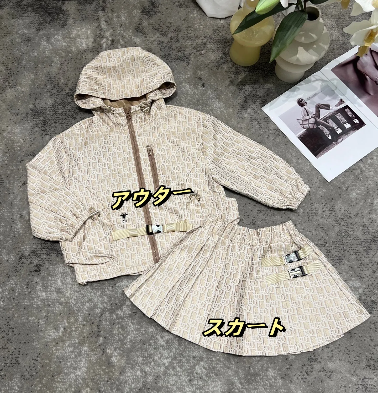 【100-160cm】楽しく着られる 韓国風キッズ トレンド感あり カジュアル 合わせやすい アウター スカート