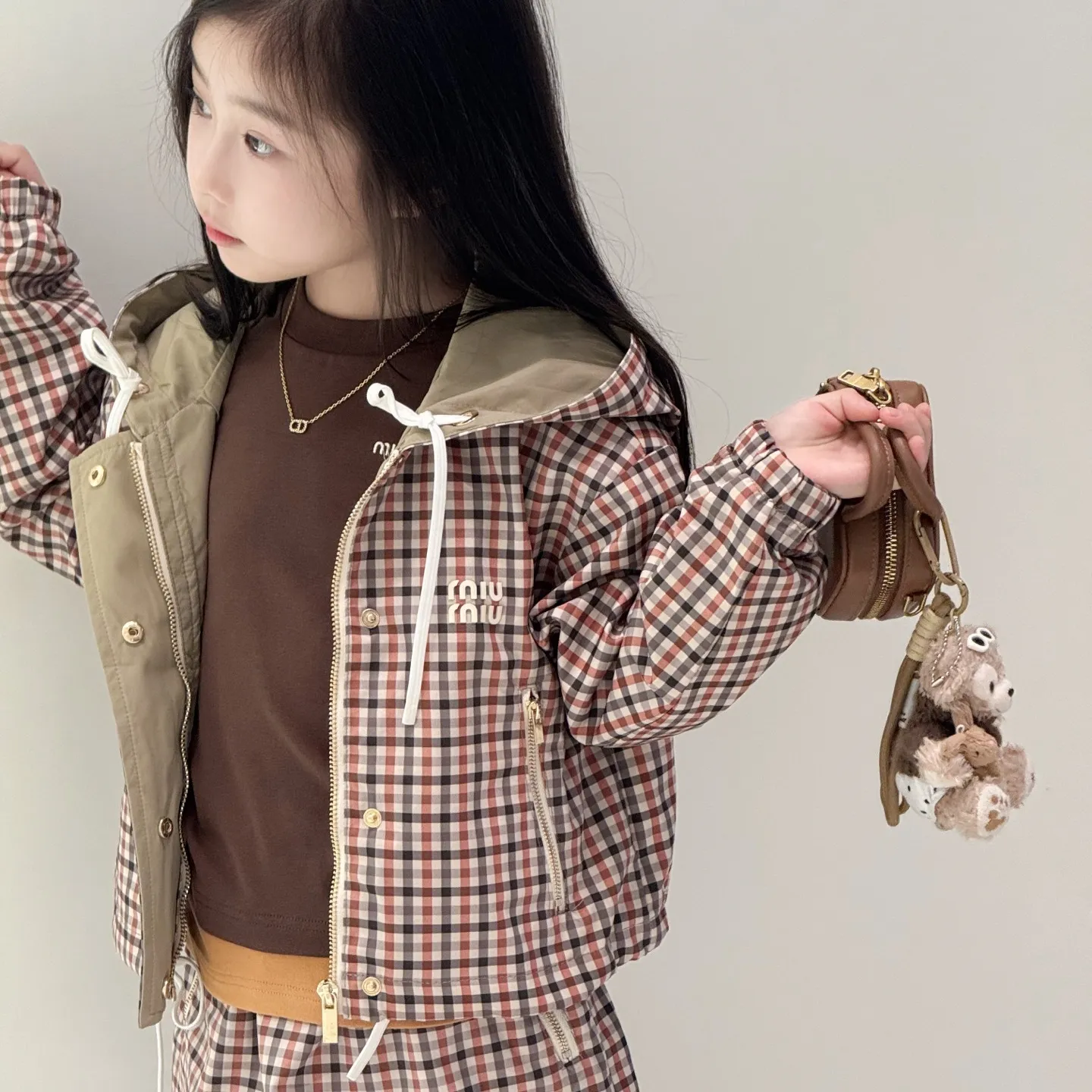 【100-160cm】安心感のある 子どもらしい 韓国風キッズ カジュアル 合わせやすい アウター スカート