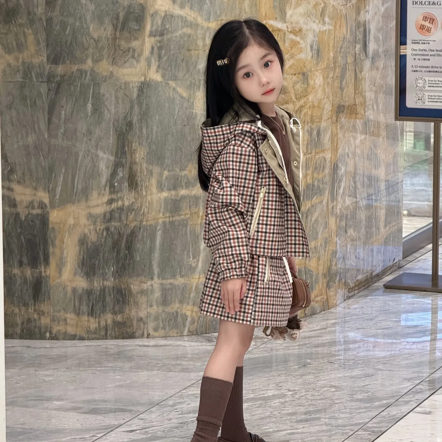 【100-160cm】安心感のある 子どもらしい 韓国風キッズ カジュアル 合わせやすい アウター スカート