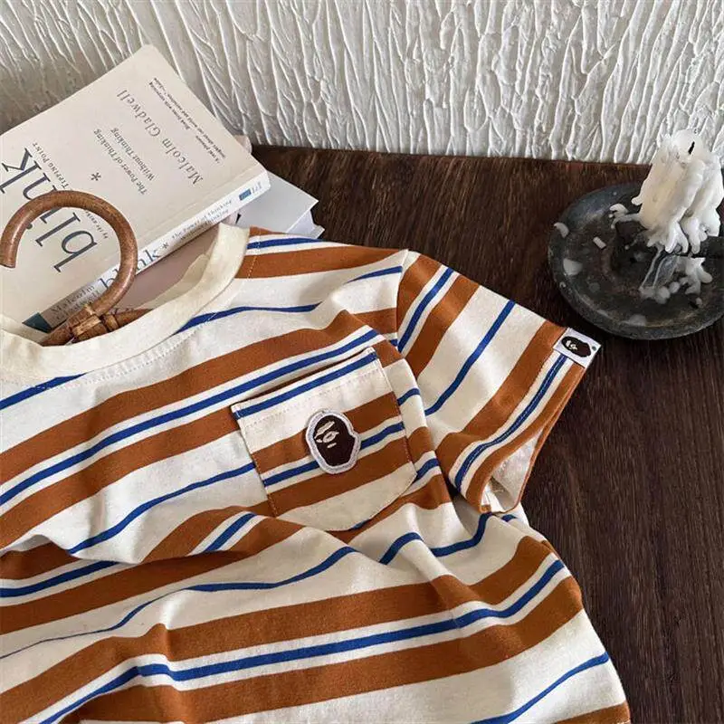 【80-130cm】やさしい色合い カジュアルで可愛い 写真映え 三色選べる 合わせやすい 半袖 Tシャツ